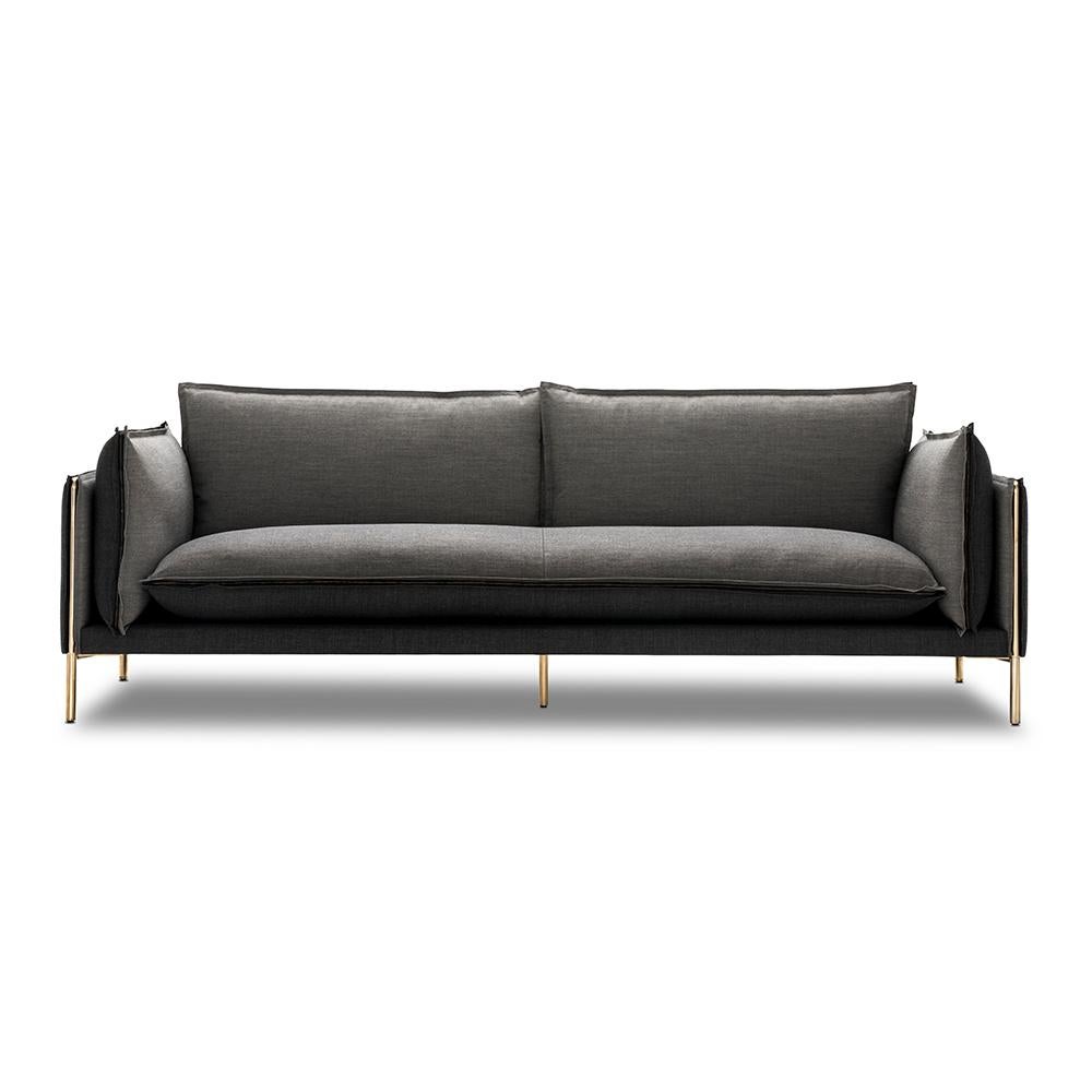 Pin Reversible Two-Toned Wool Sofa (Moderne der Mitte des Jahrhunderts) im Angebot