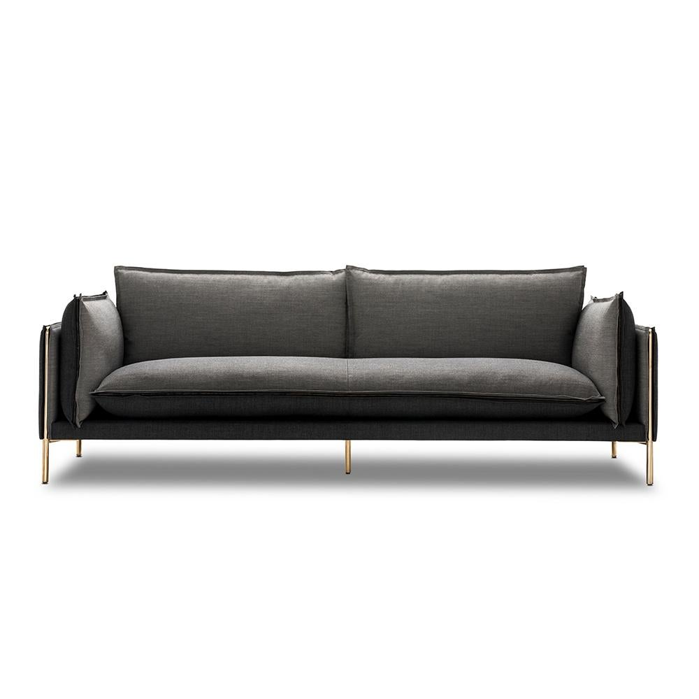 Pin Reversible Two-Toned Wool Sofa (Asiatisch) im Angebot