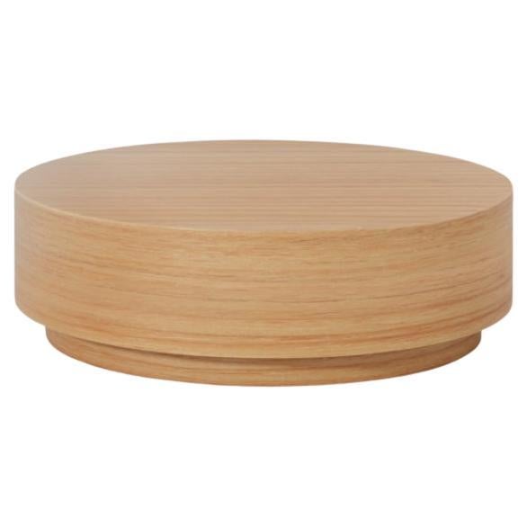 Tavolino rotondo "Pin" in legno naturale