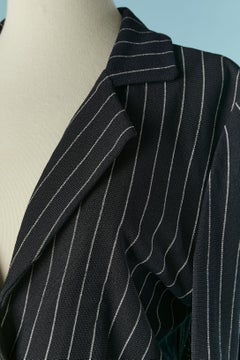 Veste unie à rayures avec broderies en lurex Roberto Cavalli CLASS