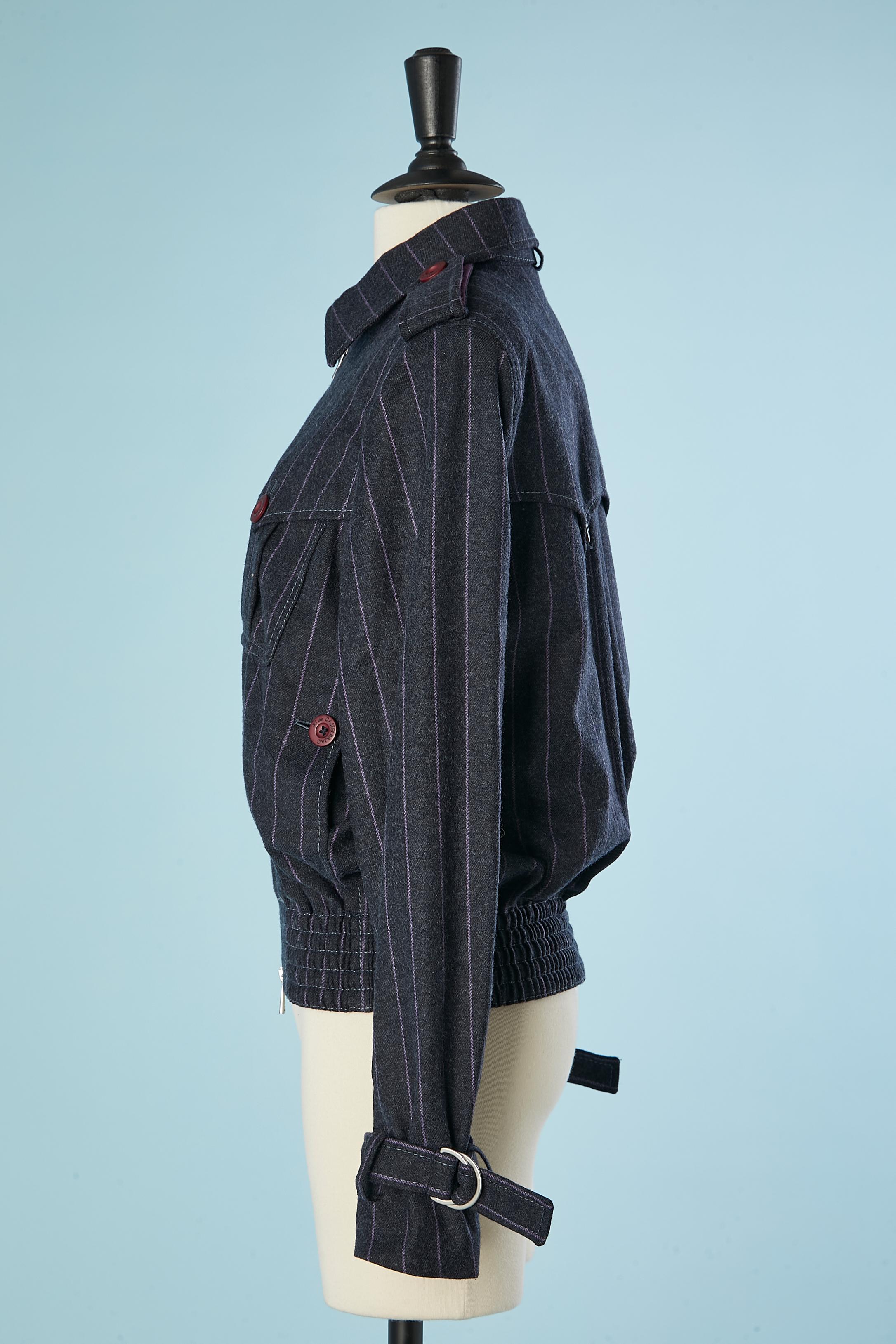 Veste en laine à pinces avec fermeture éclair sur le devant Jean-Charles de Castelbajac Unisexe en vente