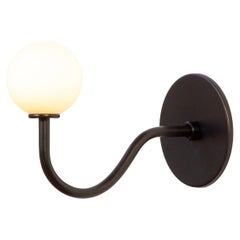 Applique murale Up&Up par RESEARCH Lighting, noir, verre 3po, fait sur commande