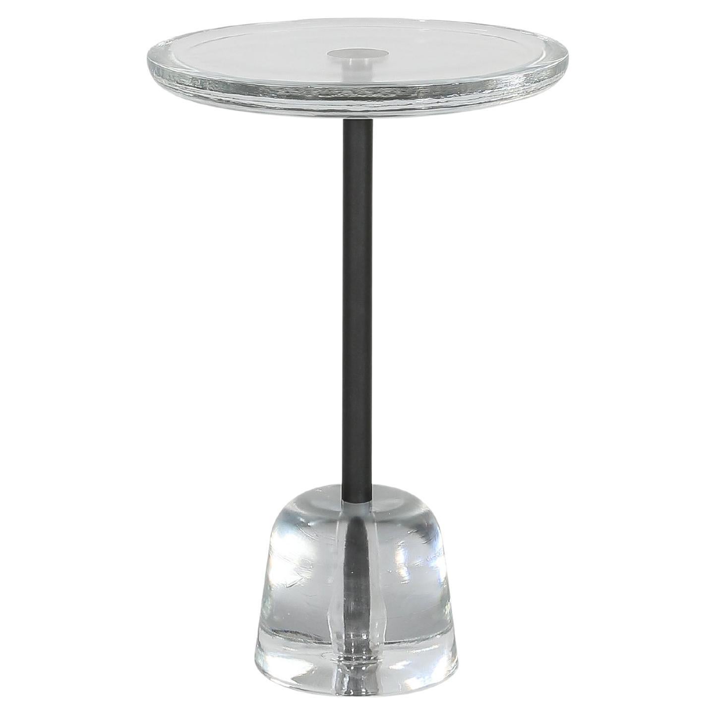 Pina High Transparent Black Side Table by Pulpo
