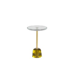 Pina High Transparent Brass Side Table by Pulpo