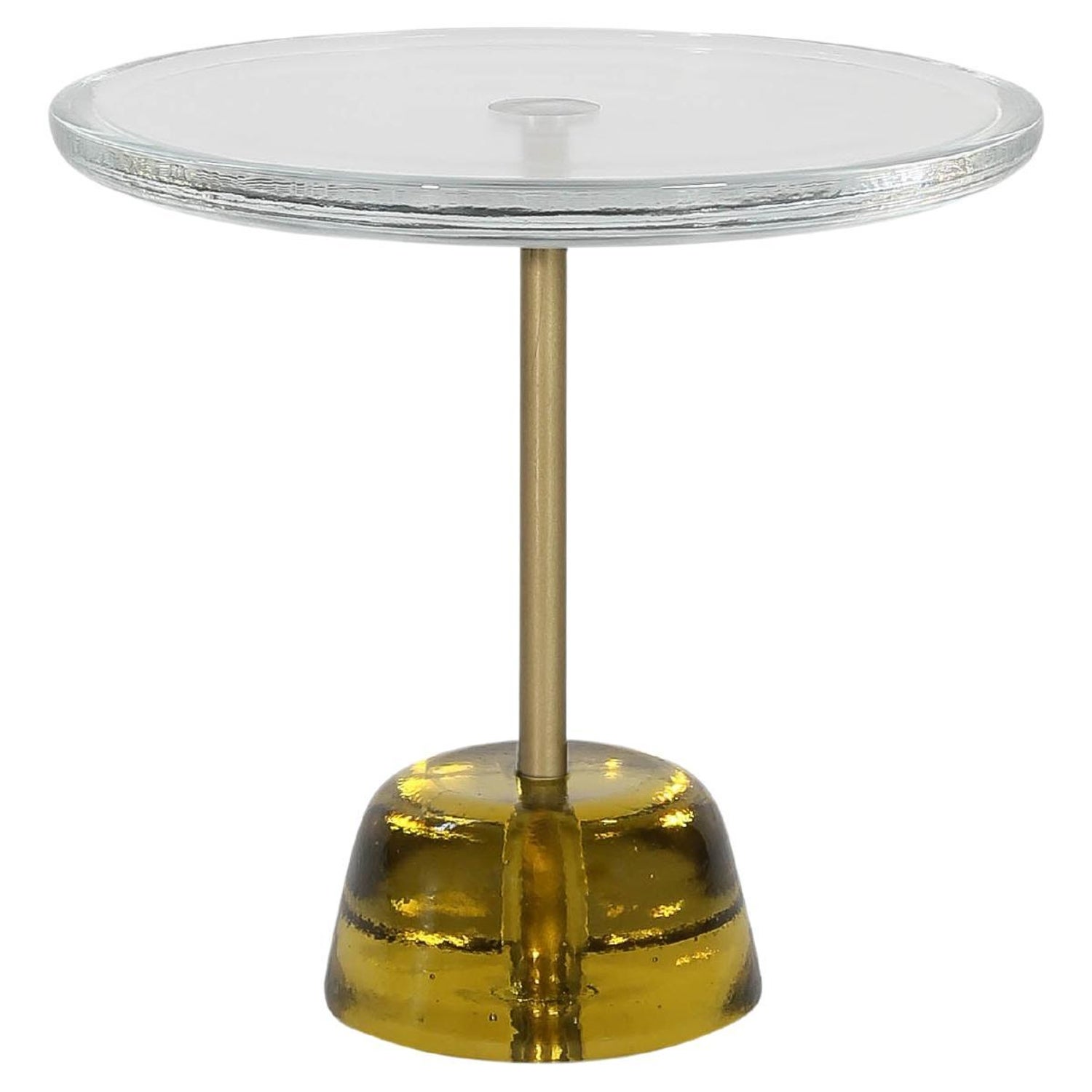 Pina High Transparent Brass Side Table by Pulpo For Sale at 1stDibs