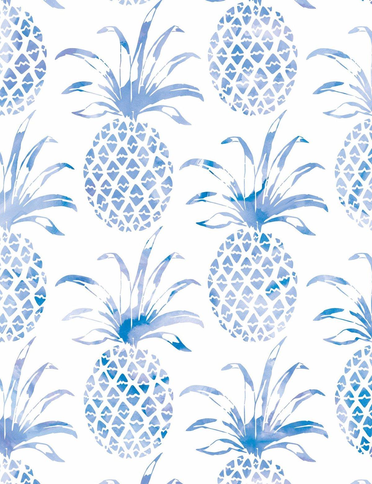 blue pineapple wallpaper