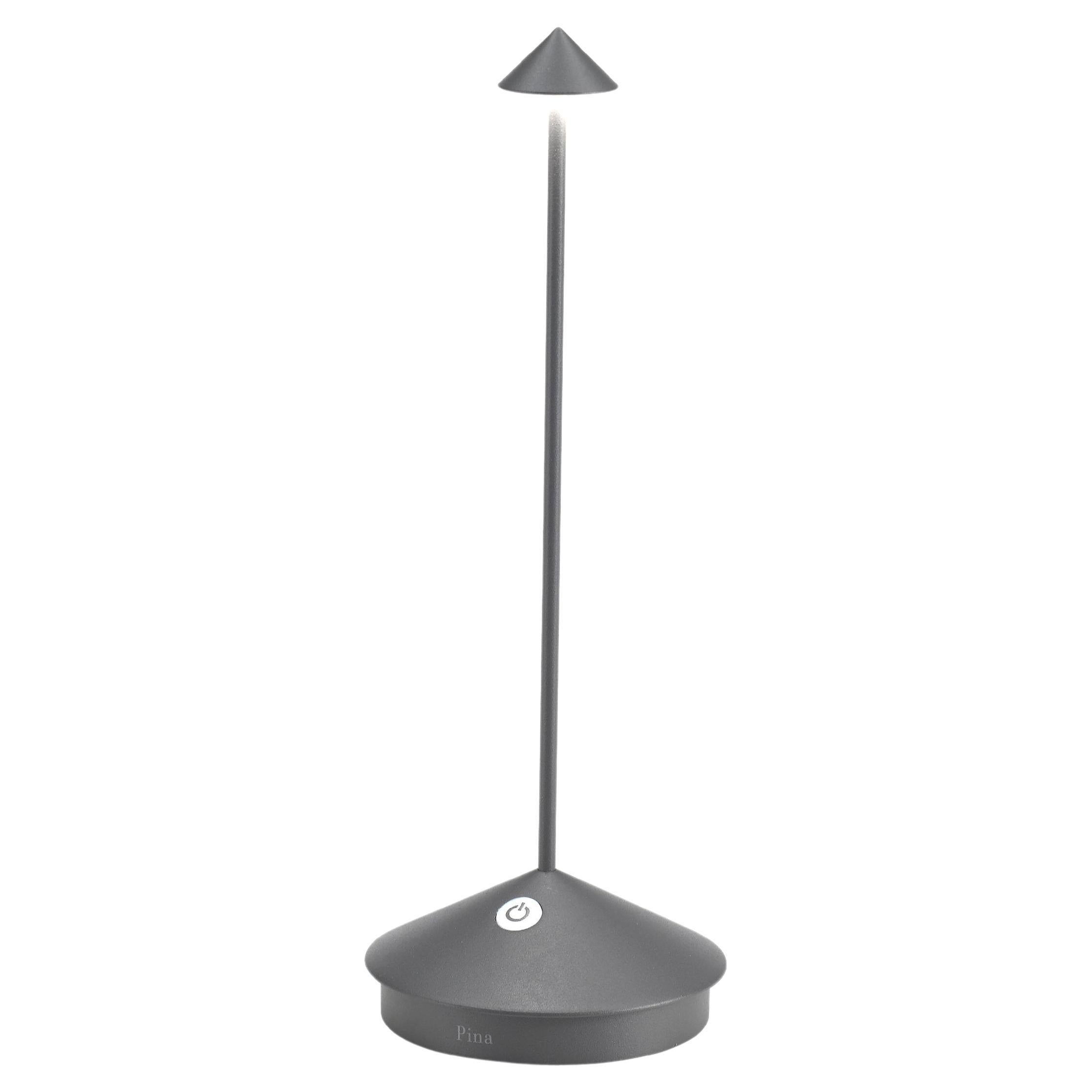 Pina Pro Cordless Table Lamp in Dark Grey For Sale