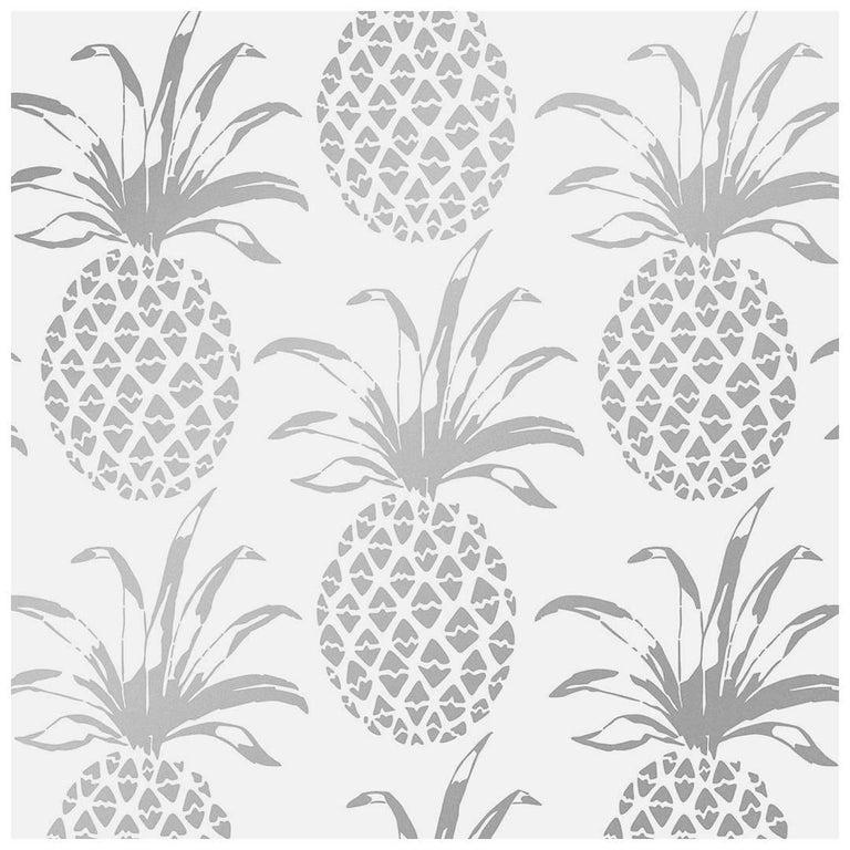 silver pineapple wallpaper