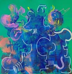 Abstract #37, Painting, Acrylic on Canvas