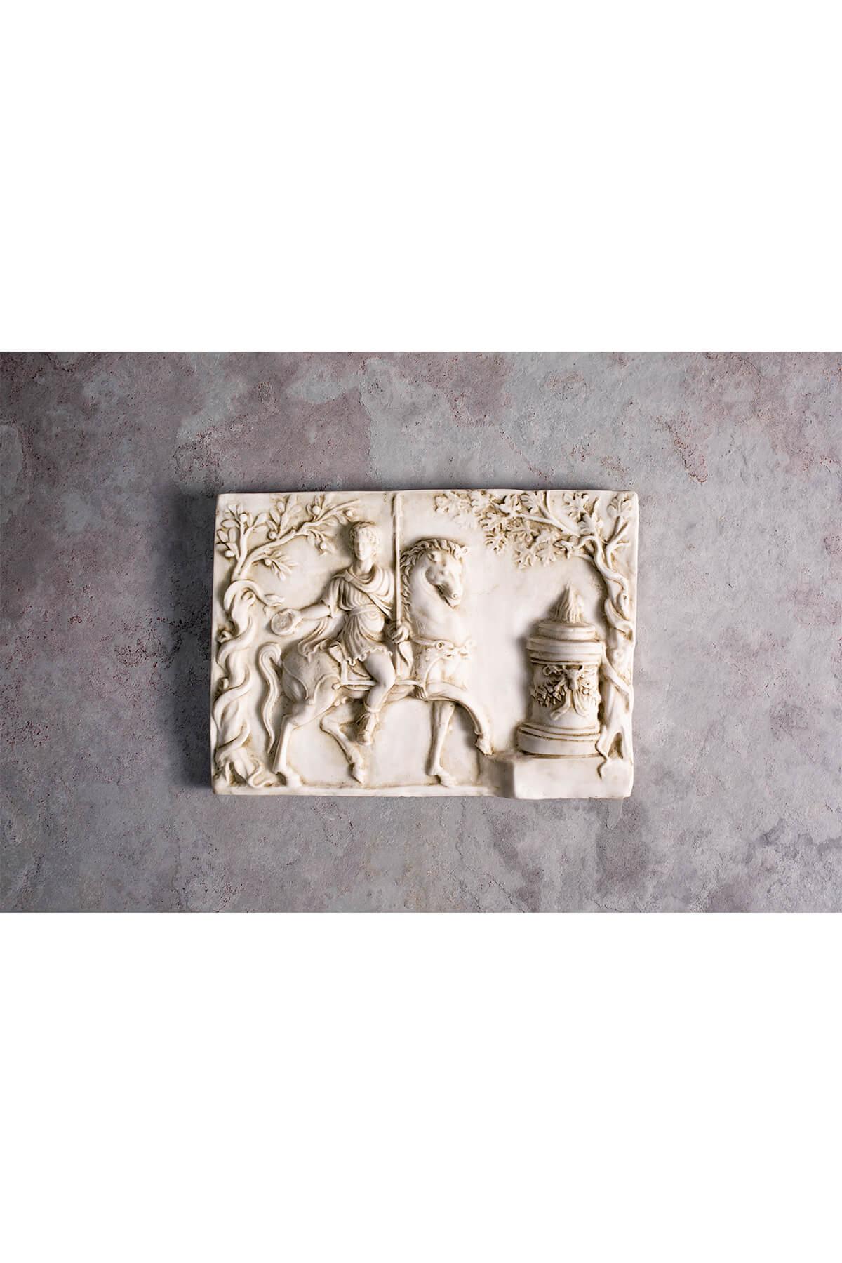 Cast Pinax Relief Made with Compressed Marble Powder 'Ephesus Museum' Statue For Sale