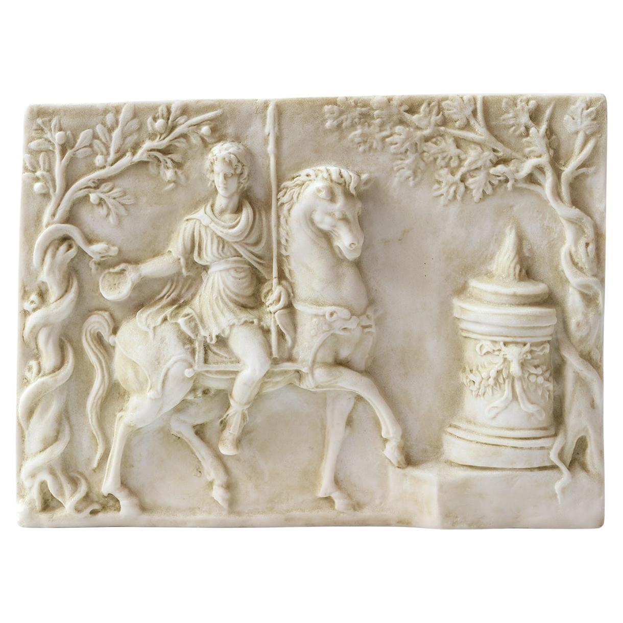 Pinax-Relief „Ephesus-Museum“ aus komprimiertem Marmor pulverbeschichtet im Angebot