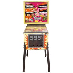 Retro Mid Century Modern German Pinball Machine “Firecracker” Art by Jerry Kelly, 1971