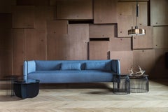 Pinch 3 Seater Sofa in Comfort Upholstery with Pitch Black Base by Skrivo Design