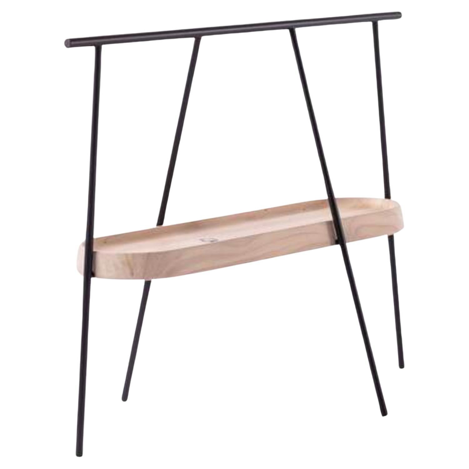 Pinch Side service table in Cedar by Nendo for Cappellini