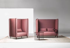 Pinch Sofa in Super Remix 3 Upholstery with Plum Base by Skrivo Design