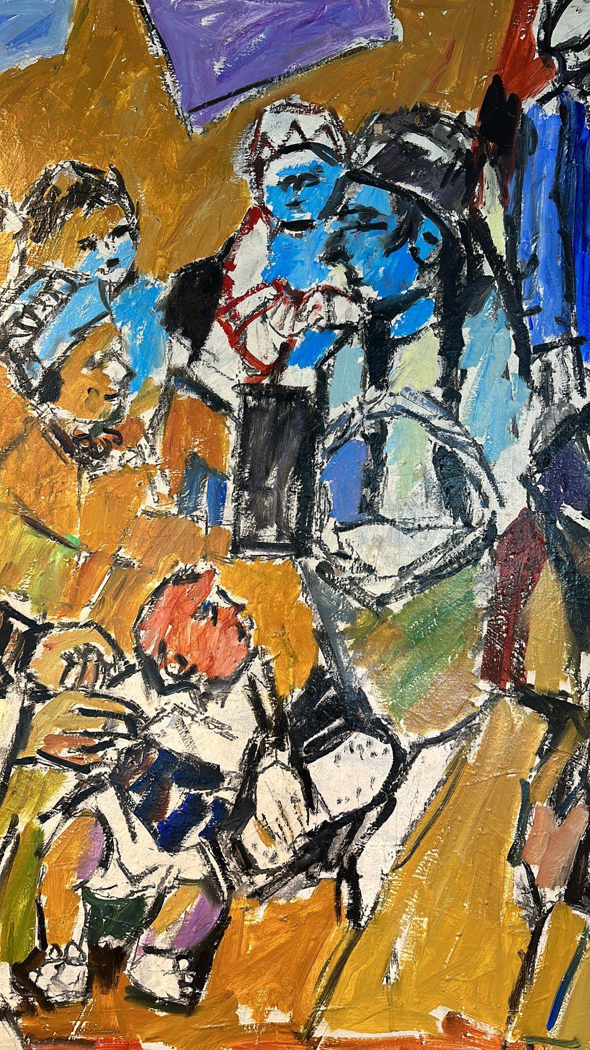 Hand-Painted Pinchas Litvinovsky, Untitled, Large Painting of a Bris For Sale