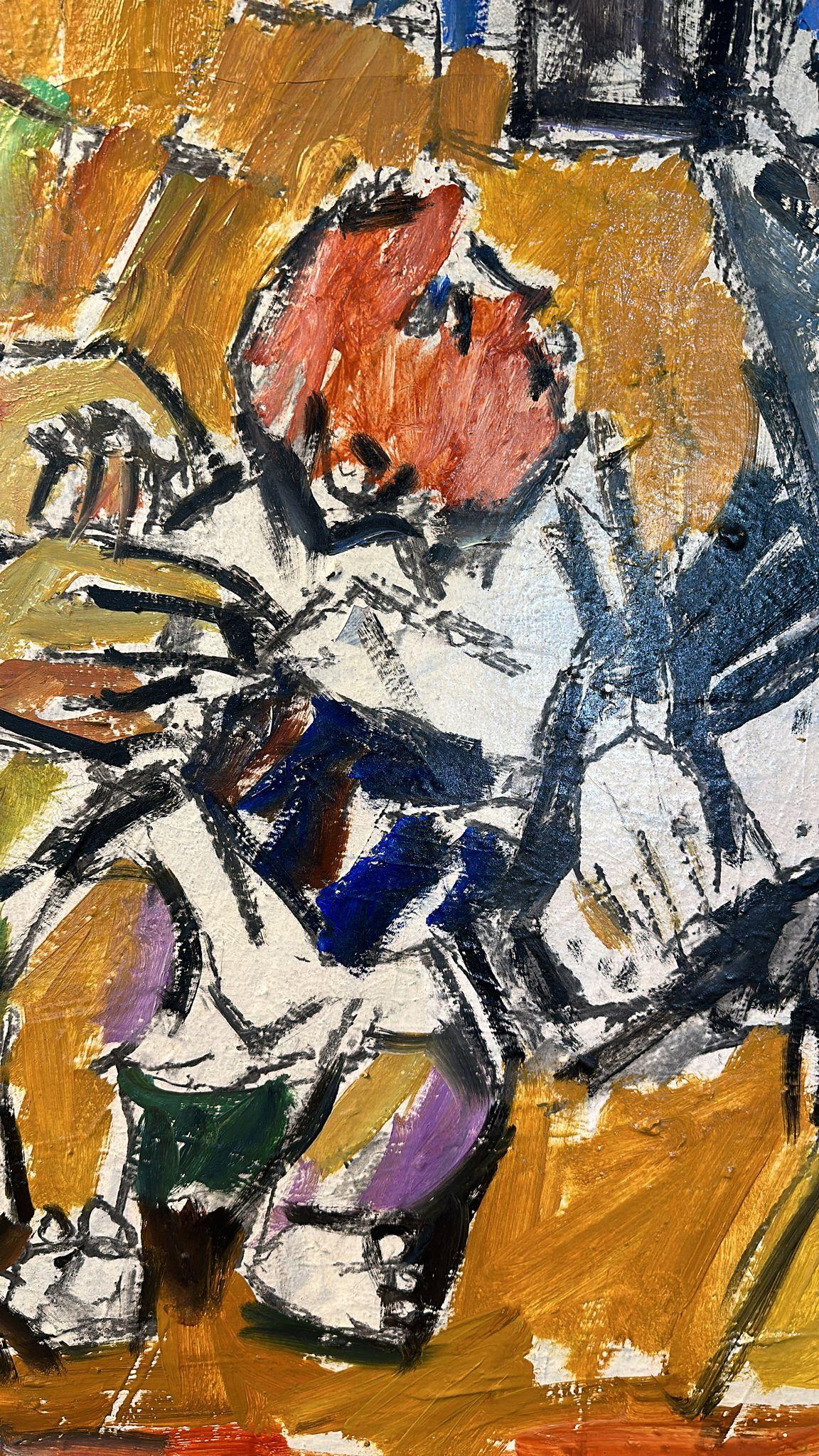 Pinchas Litvinovsky, Untitled, Large Painting of a Bris In Excellent Condition For Sale In New York, NY