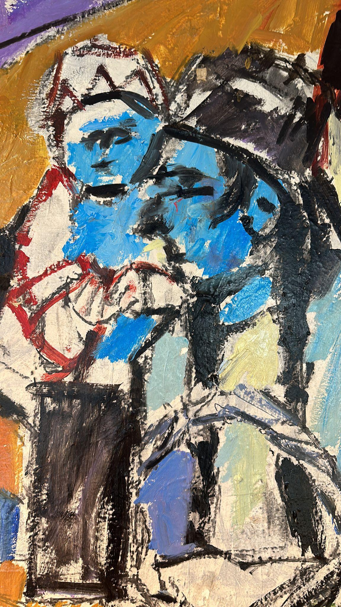 Canvas Pinchas Litvinovsky, Untitled, Large Painting of a Bris For Sale