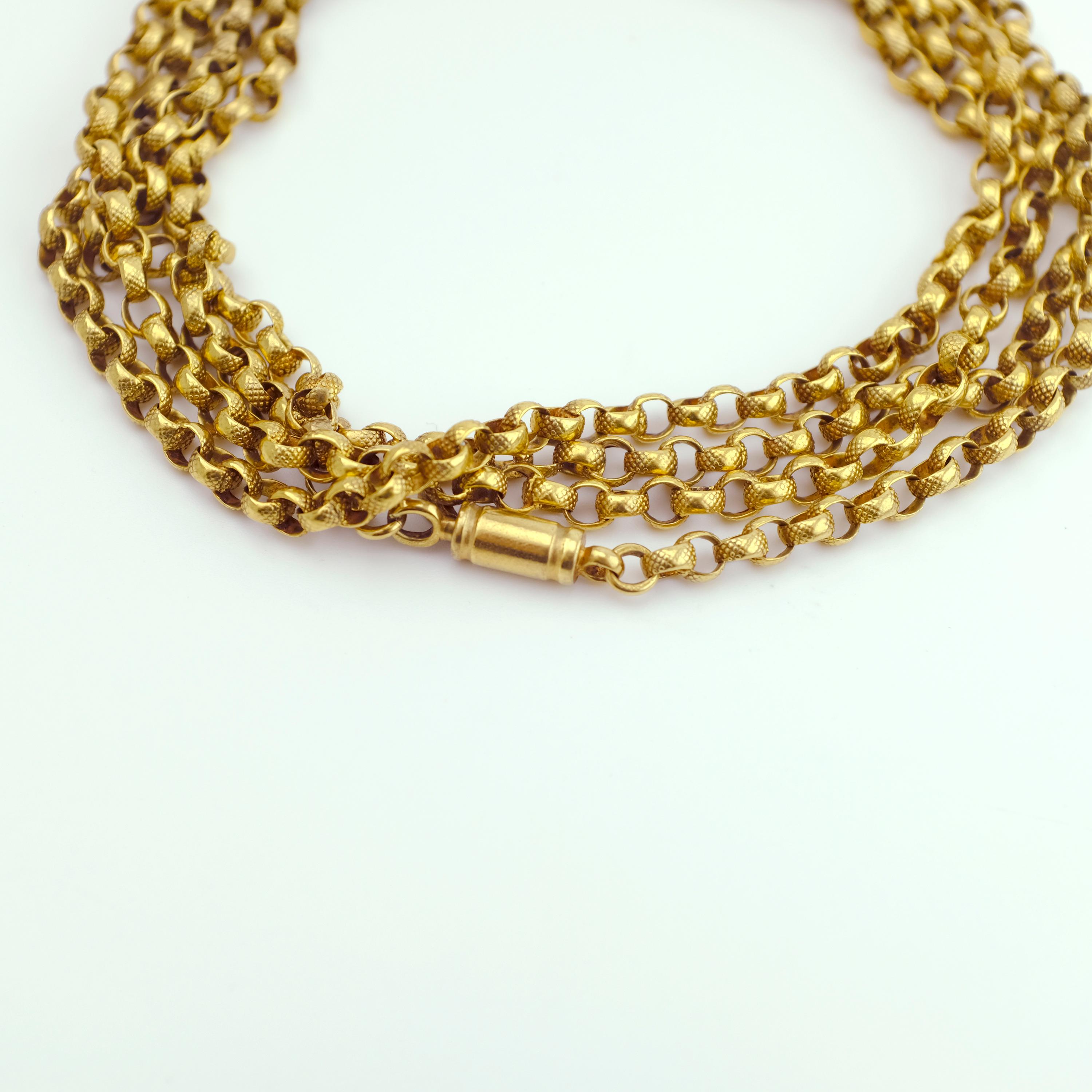 Women's Pinchbeck Gold Chain from Victorian England