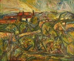 Paysage à Saint Céré by Pinchus Kremegne, Oil on Canvas