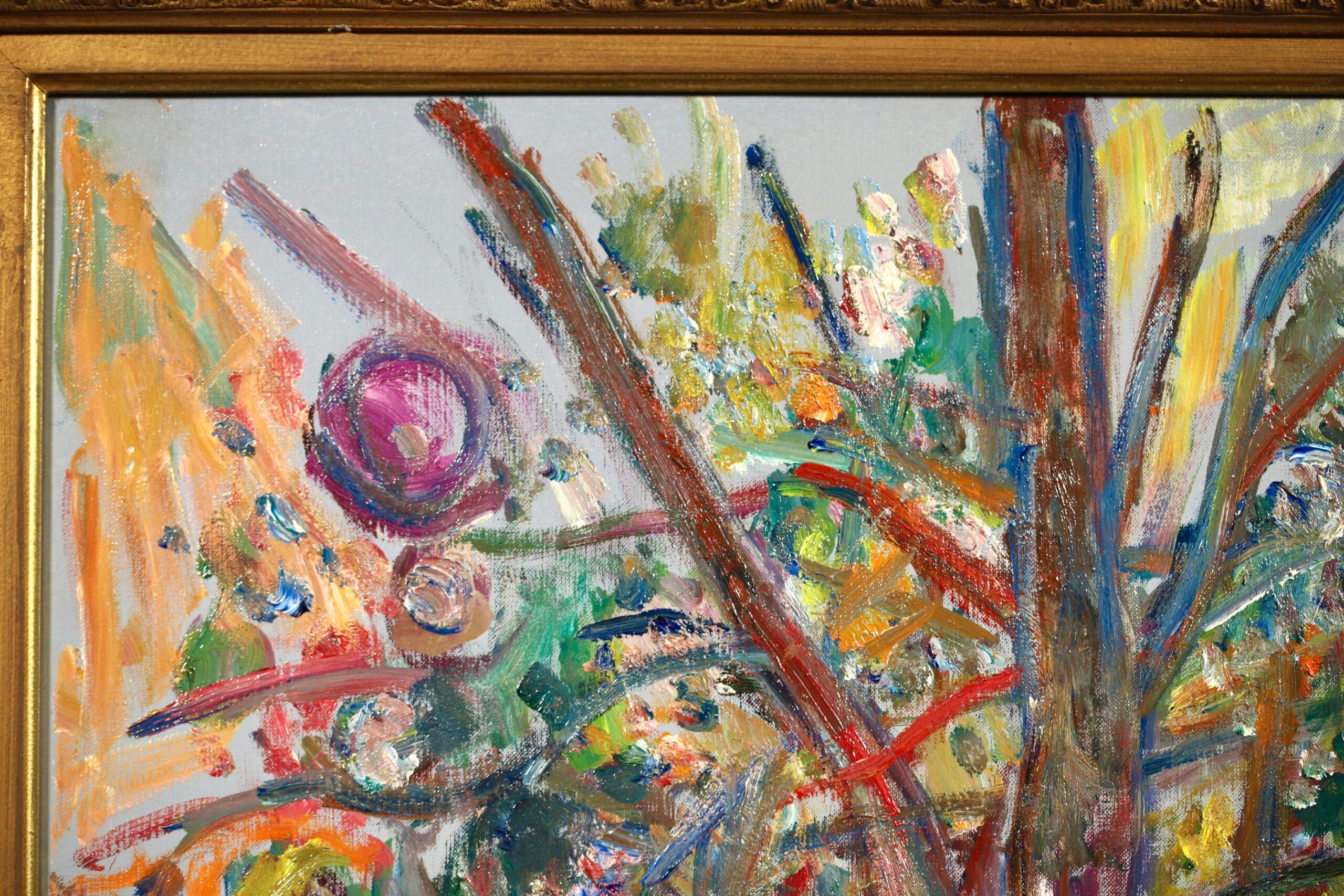 Paysage a Ceret - Pyrennes - Paysage expressionniste - Huile de Pinchus Kremegne en vente 2