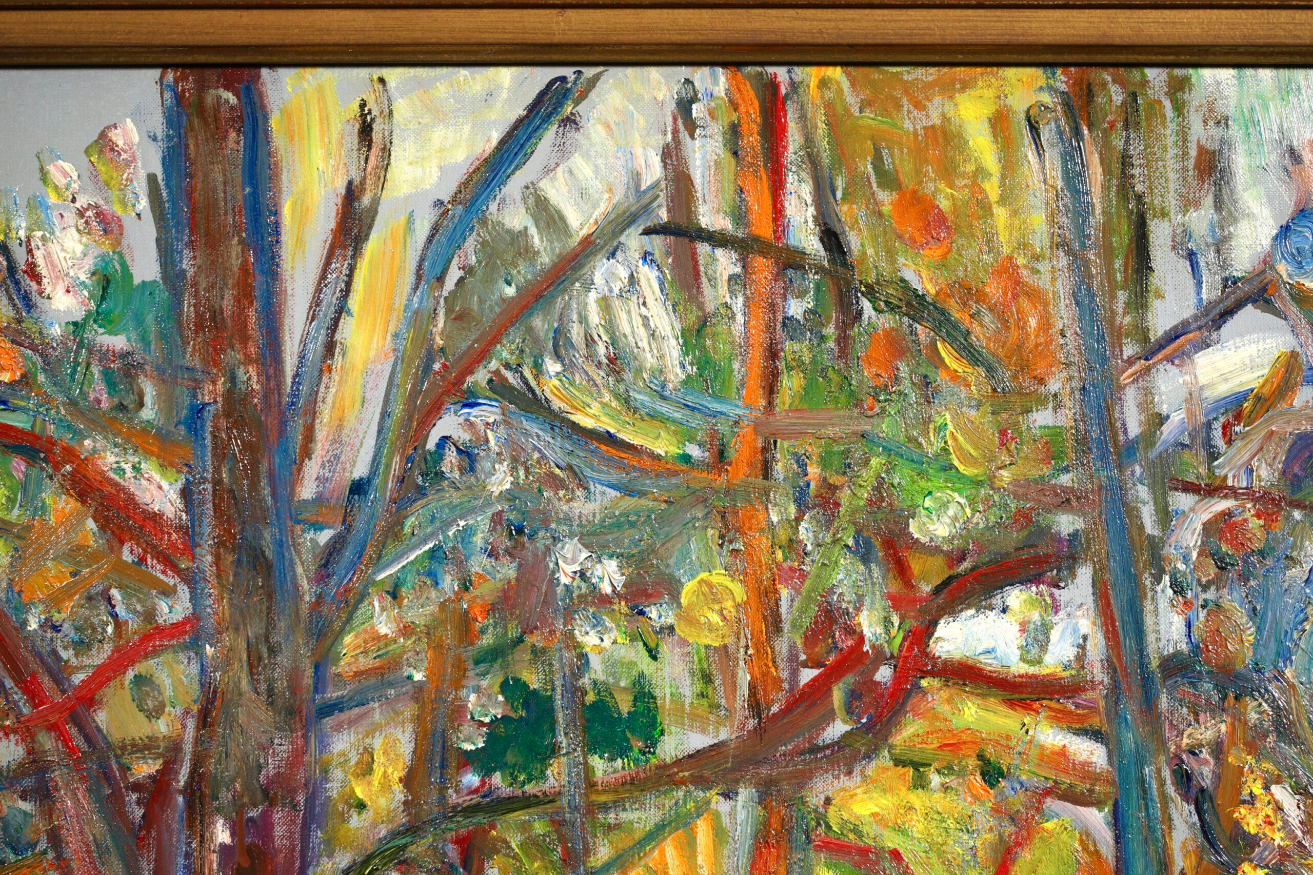 Paysage a Ceret - Pyrennes - Paesaggio espressionista olio di Pinchus Kremegne 3