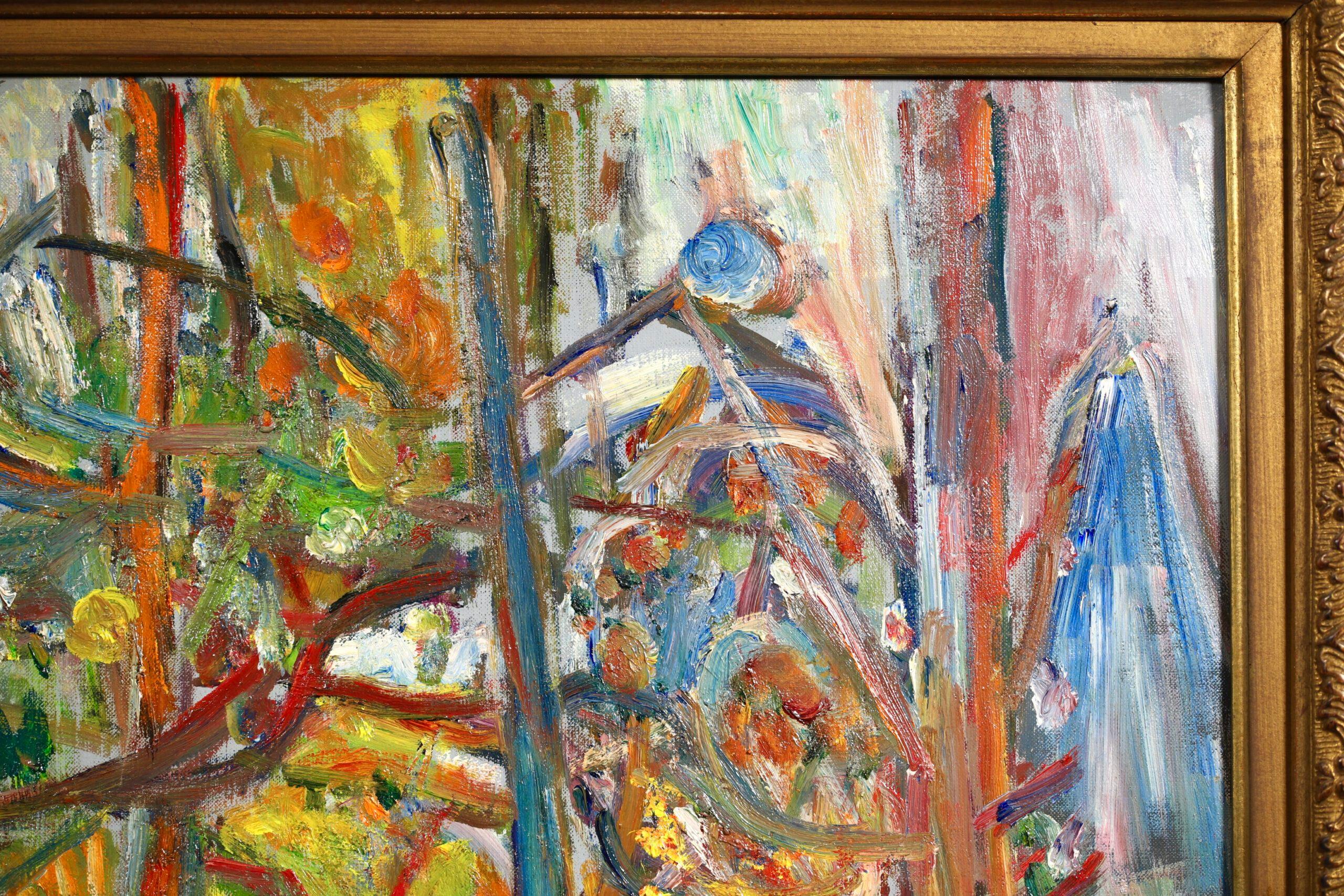Paysage a Ceret - Pyrennes - Paysage expressionniste - Huile de Pinchus Kremegne en vente 4