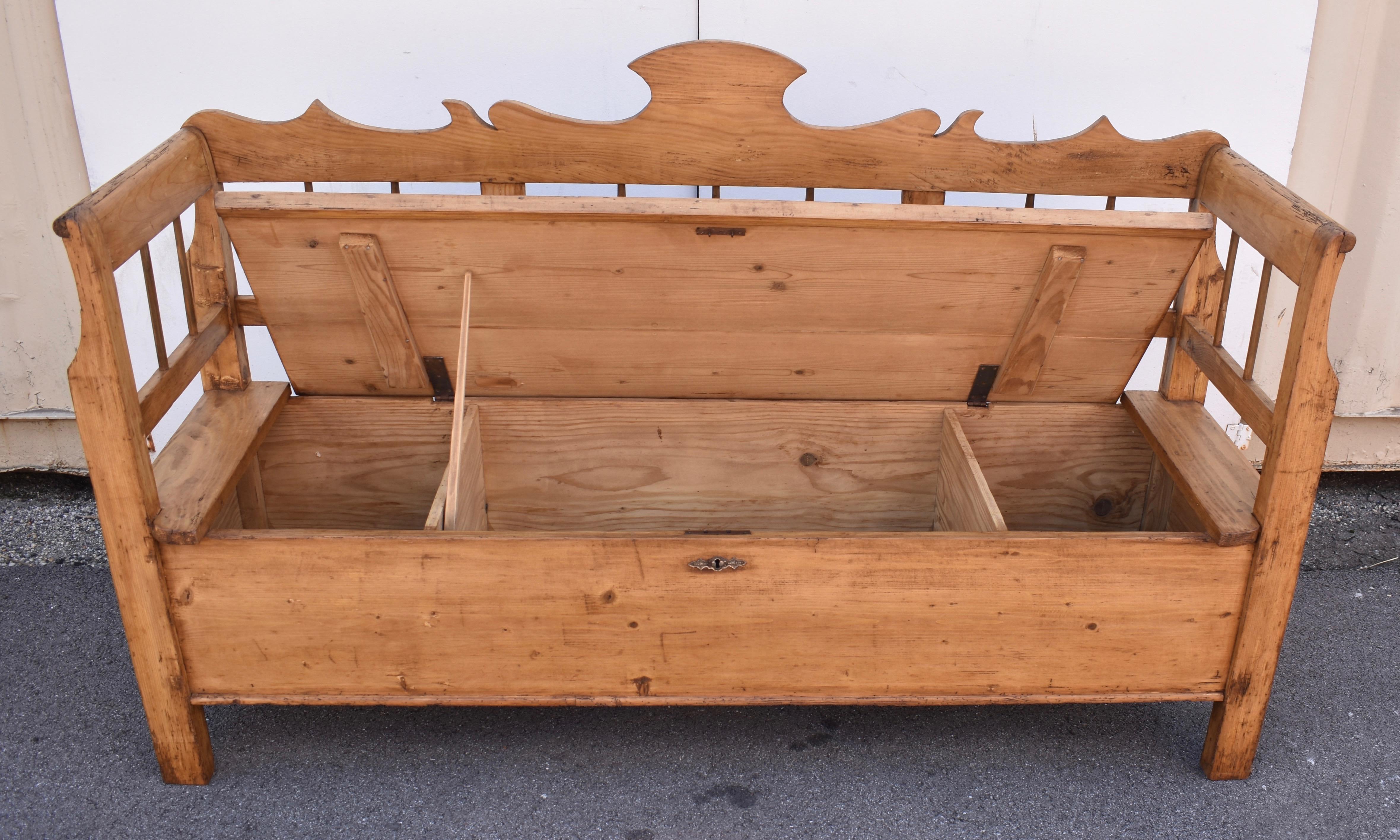 Pine and Beech Storage Bench or Settle 6