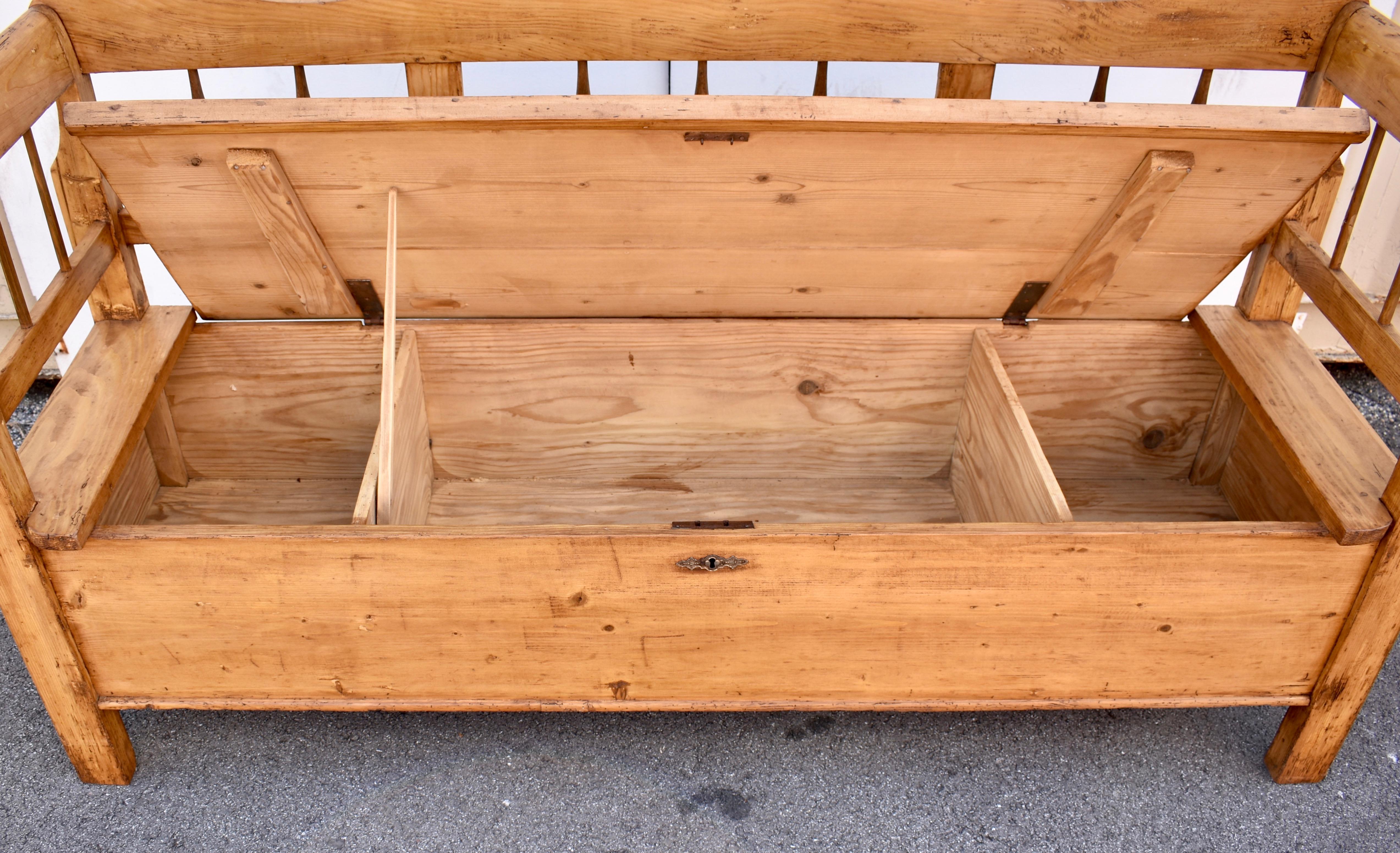 Pine and Beech Storage Bench or Settle 7