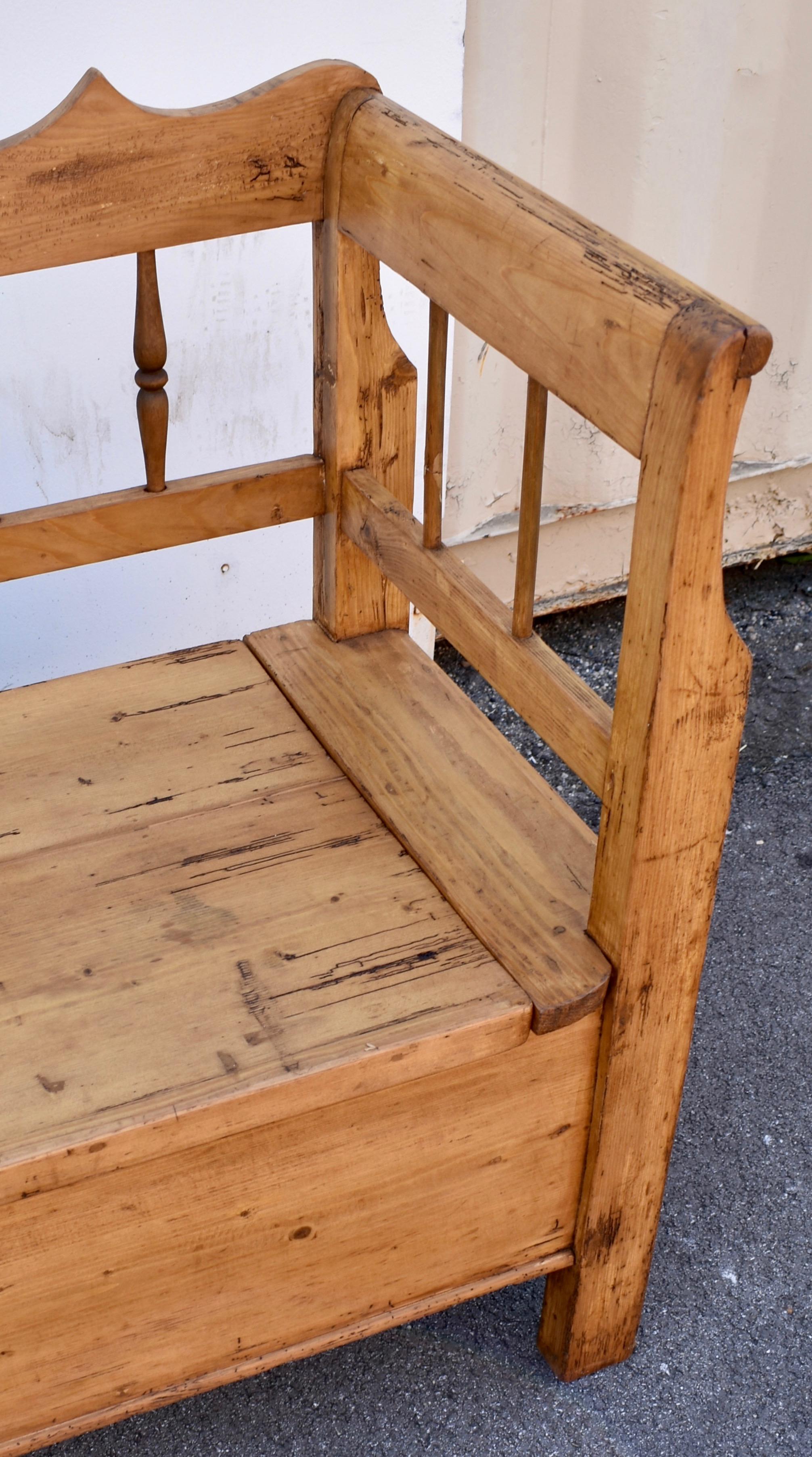 Pine and Beech Storage Bench or Settle 1