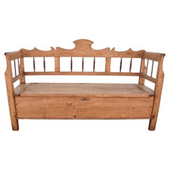 Pine and Beech Storage Bench or Settle