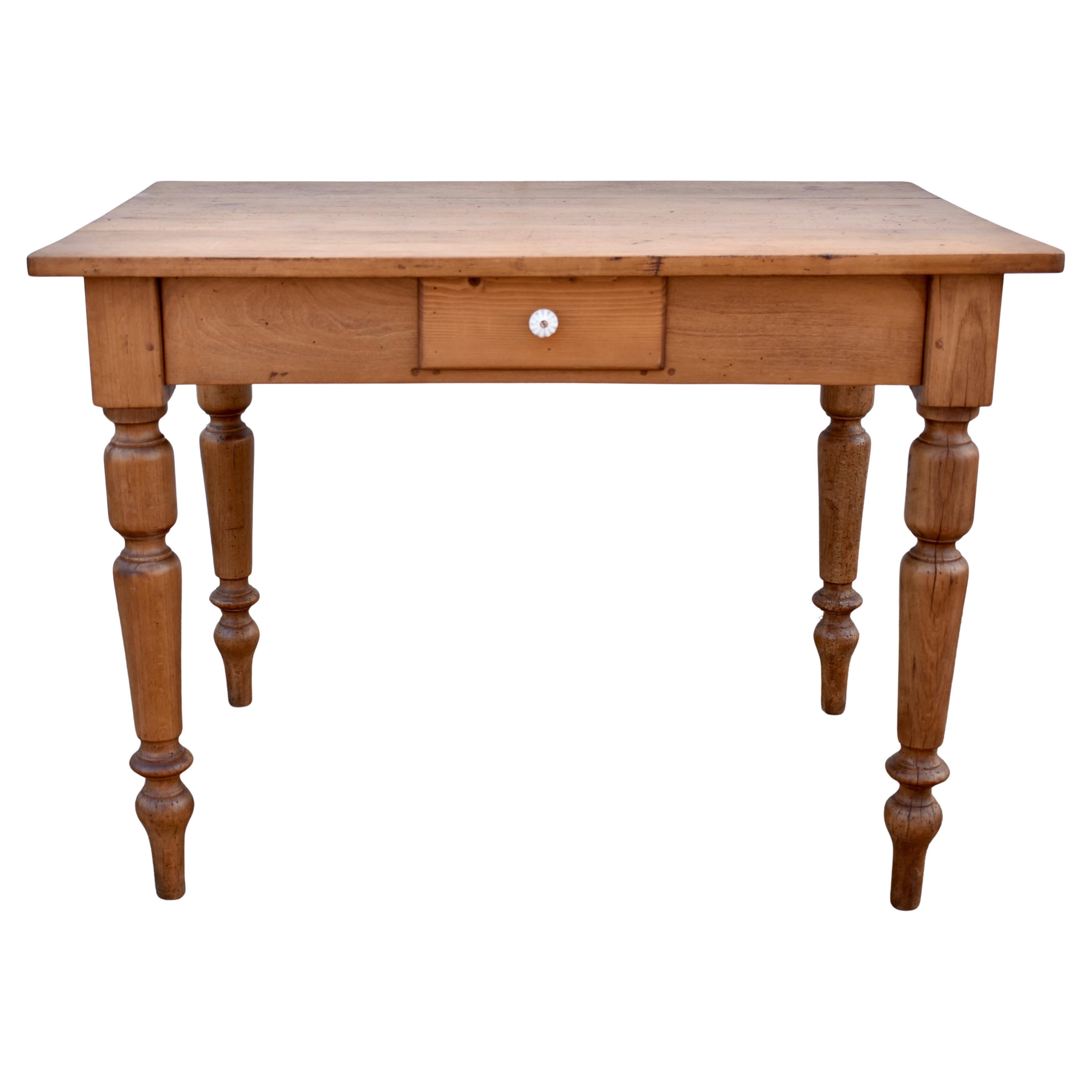 Pine and Beech Turned Leg Writing Table For Sale at 1stDibs