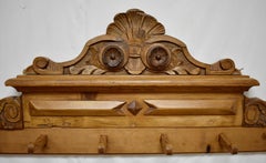 Pine and Beech Wall-Mount Hat and Coat Rack