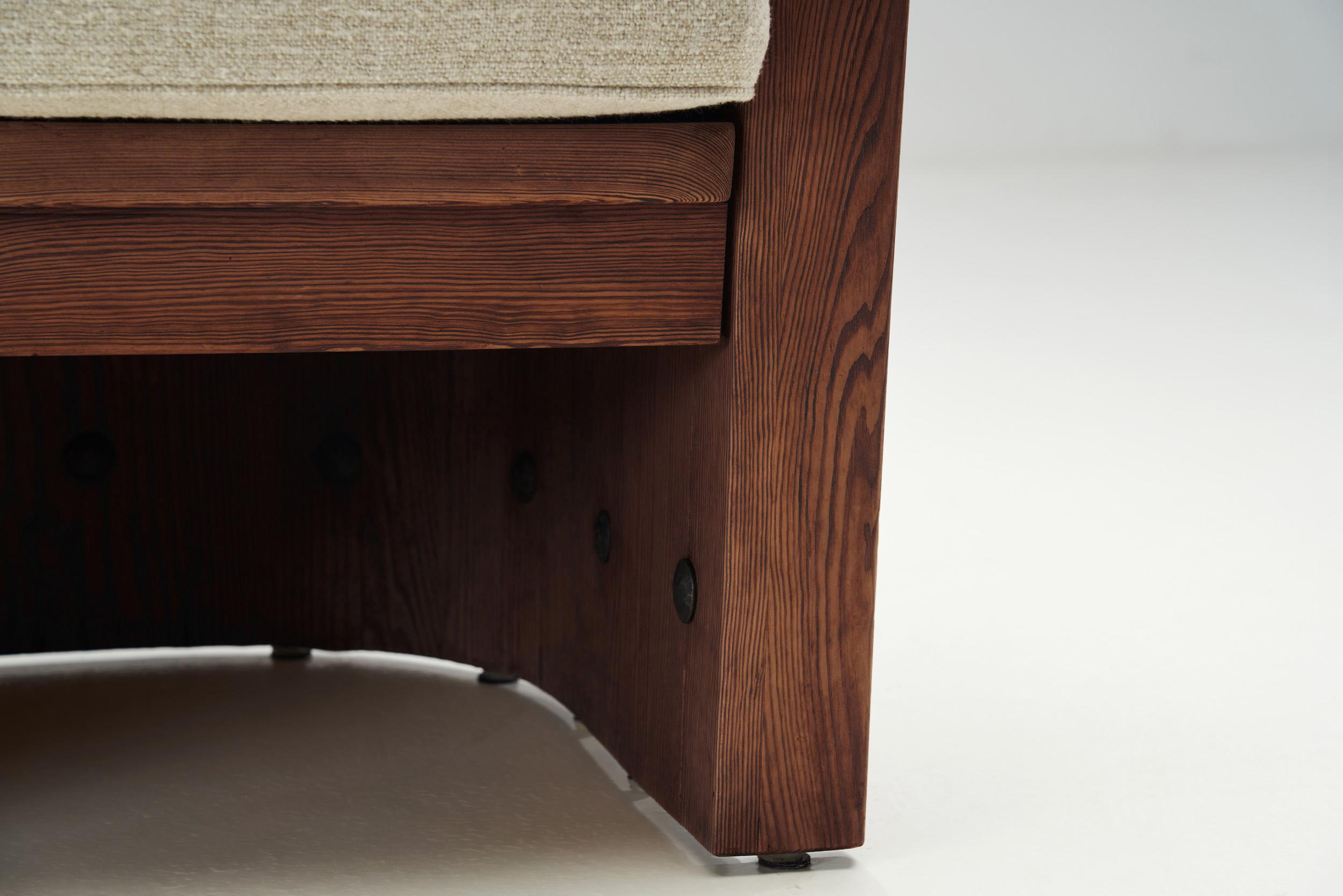 Pine and Iron Armchair for Åby Möbelfabrik, Sweden 1940s For Sale 9