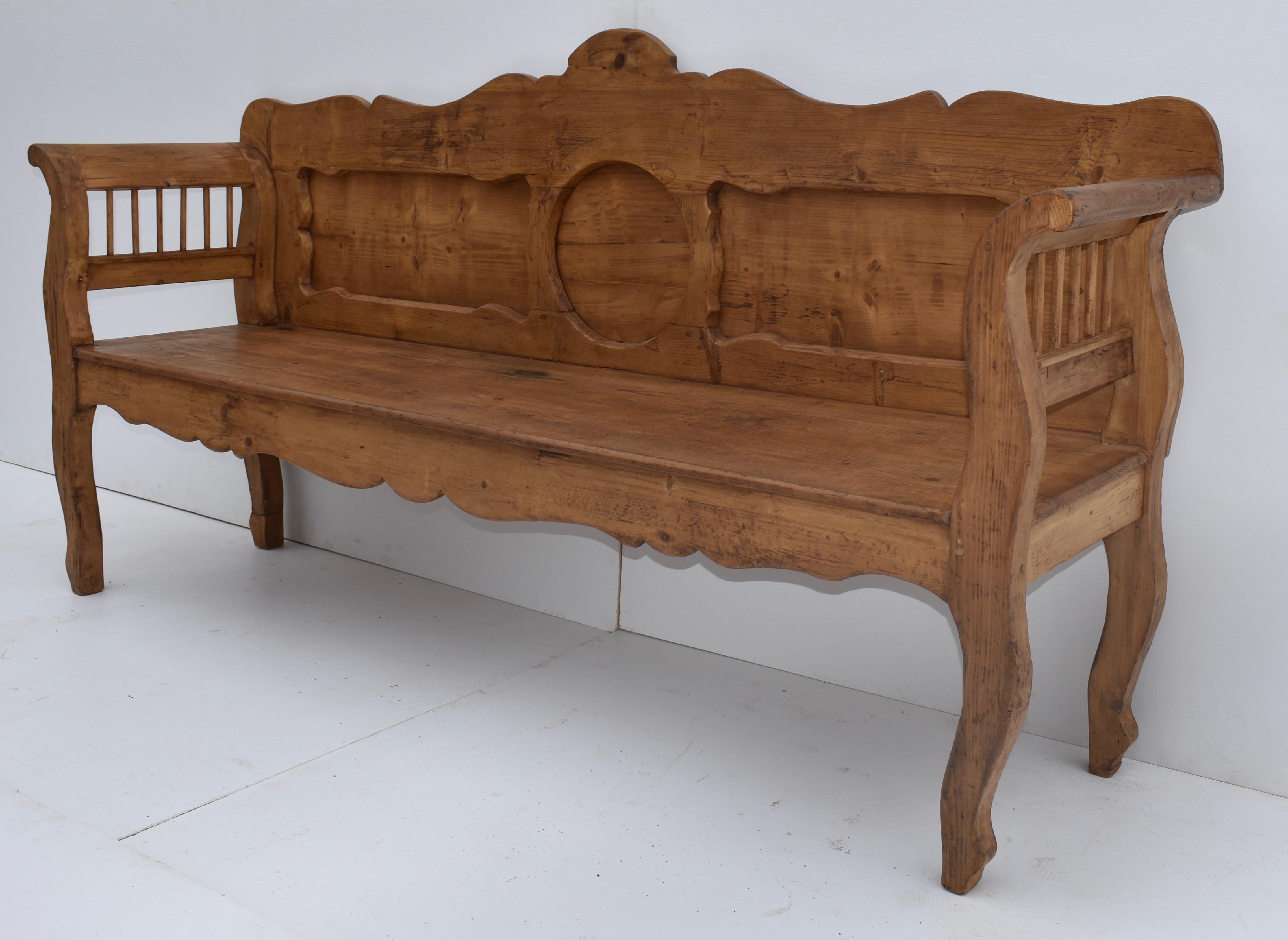 pine settle bench