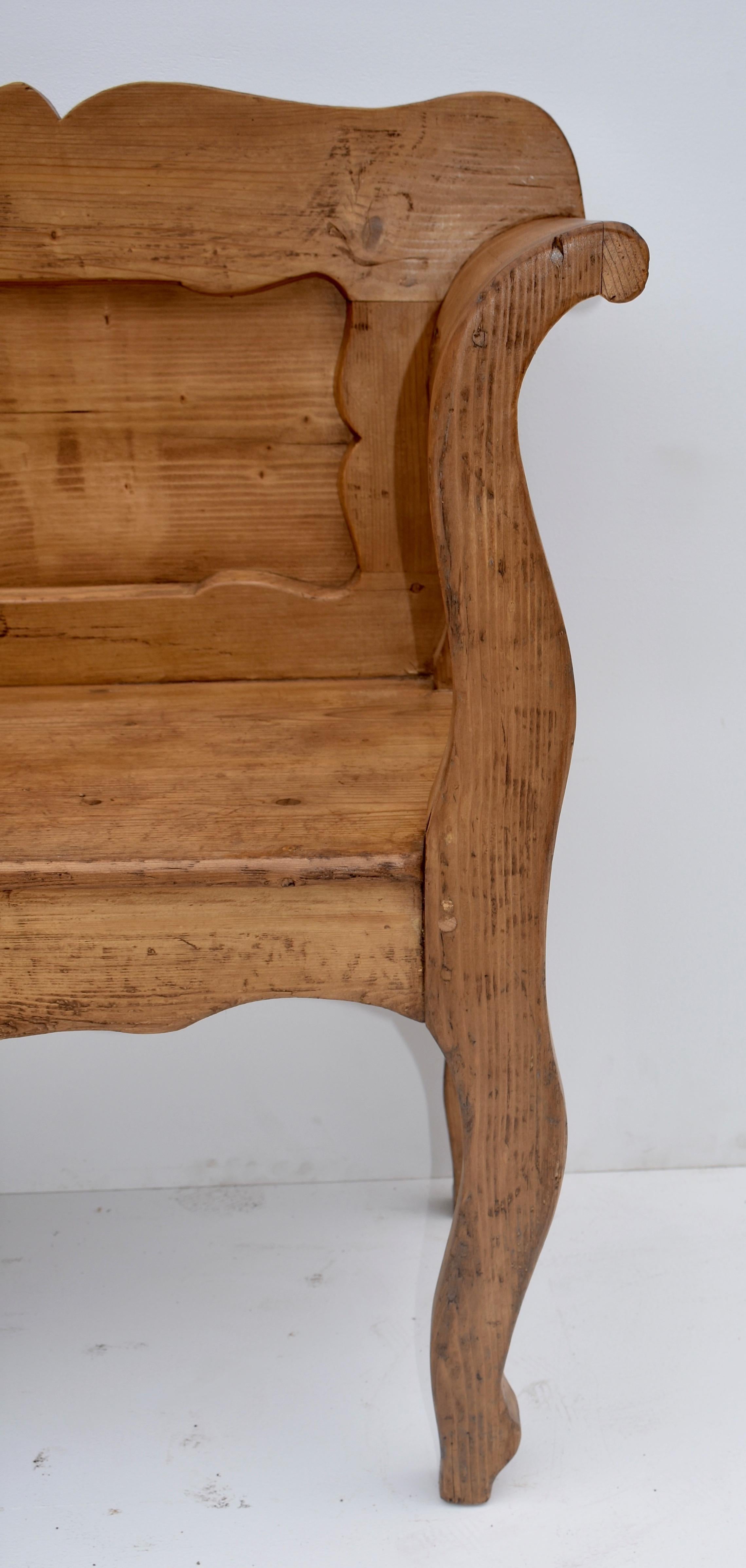 Pine and Oak Bench or Settle 1