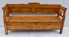 Pine and Oak Box Bench or Settle