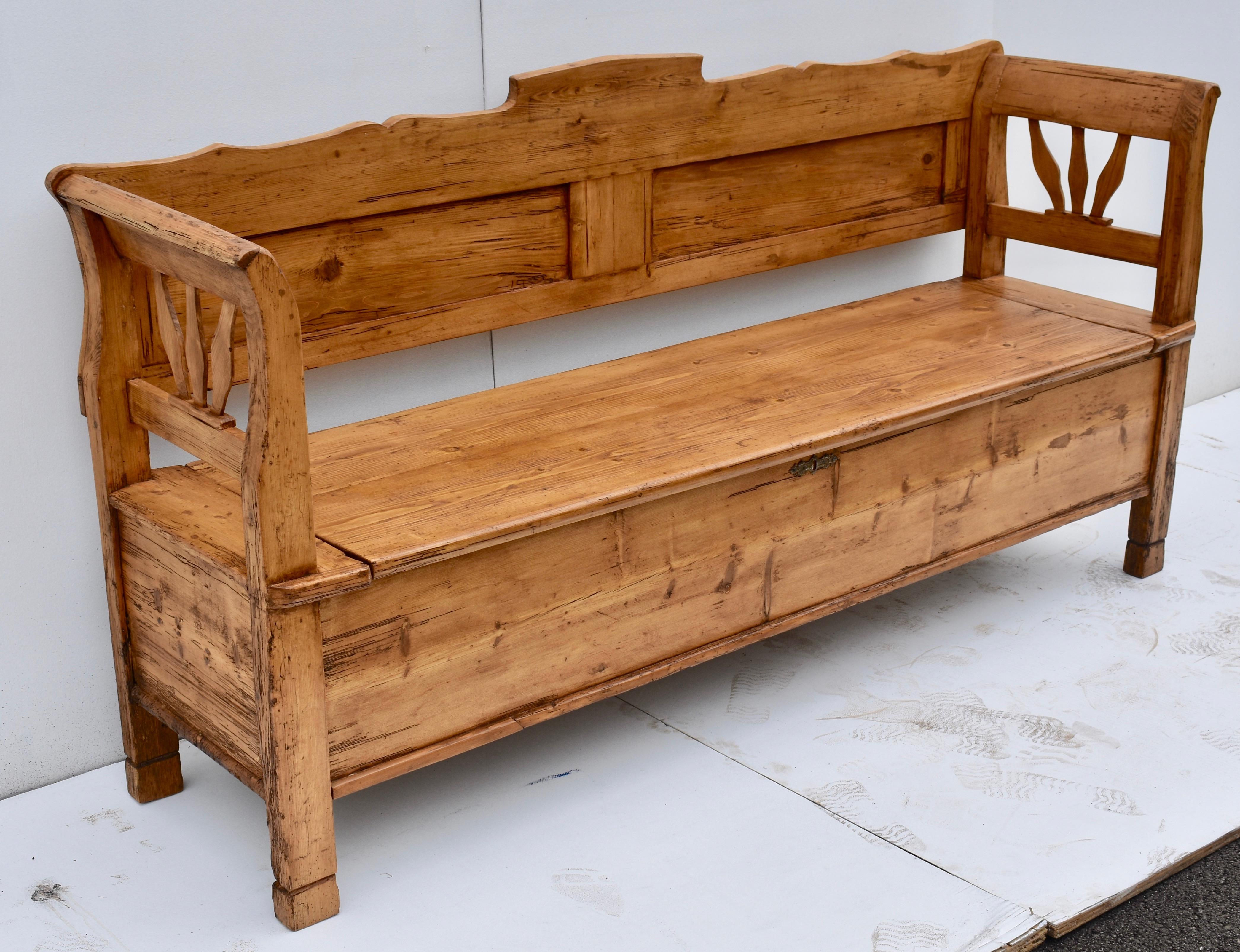Country Pine and Oak Box Bench or Settle