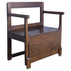 Antique Pine and Oak Patinated Seat