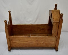 Pine and Oak Rocking Cradle