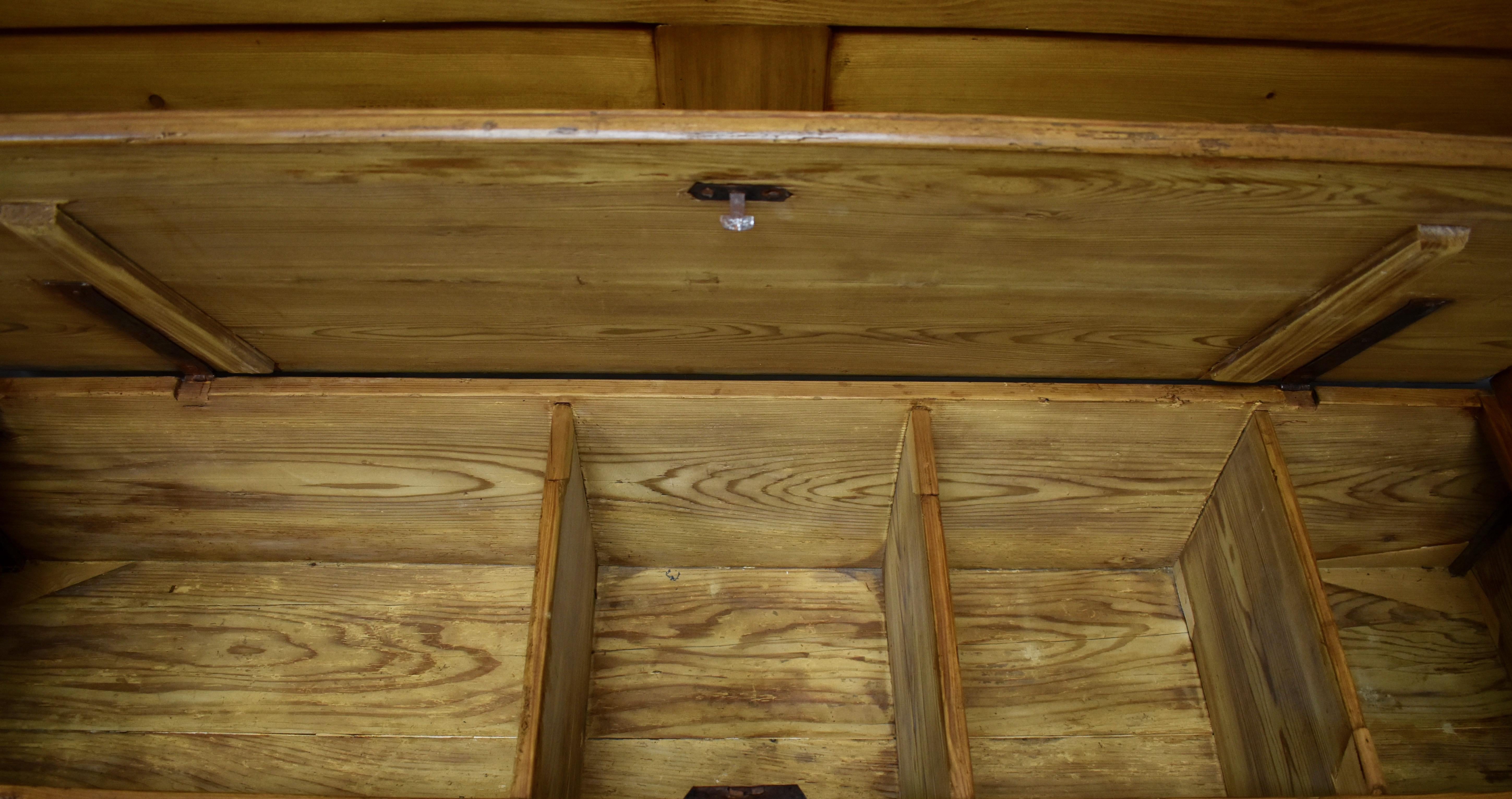Pine and Oak Storage Bench 1