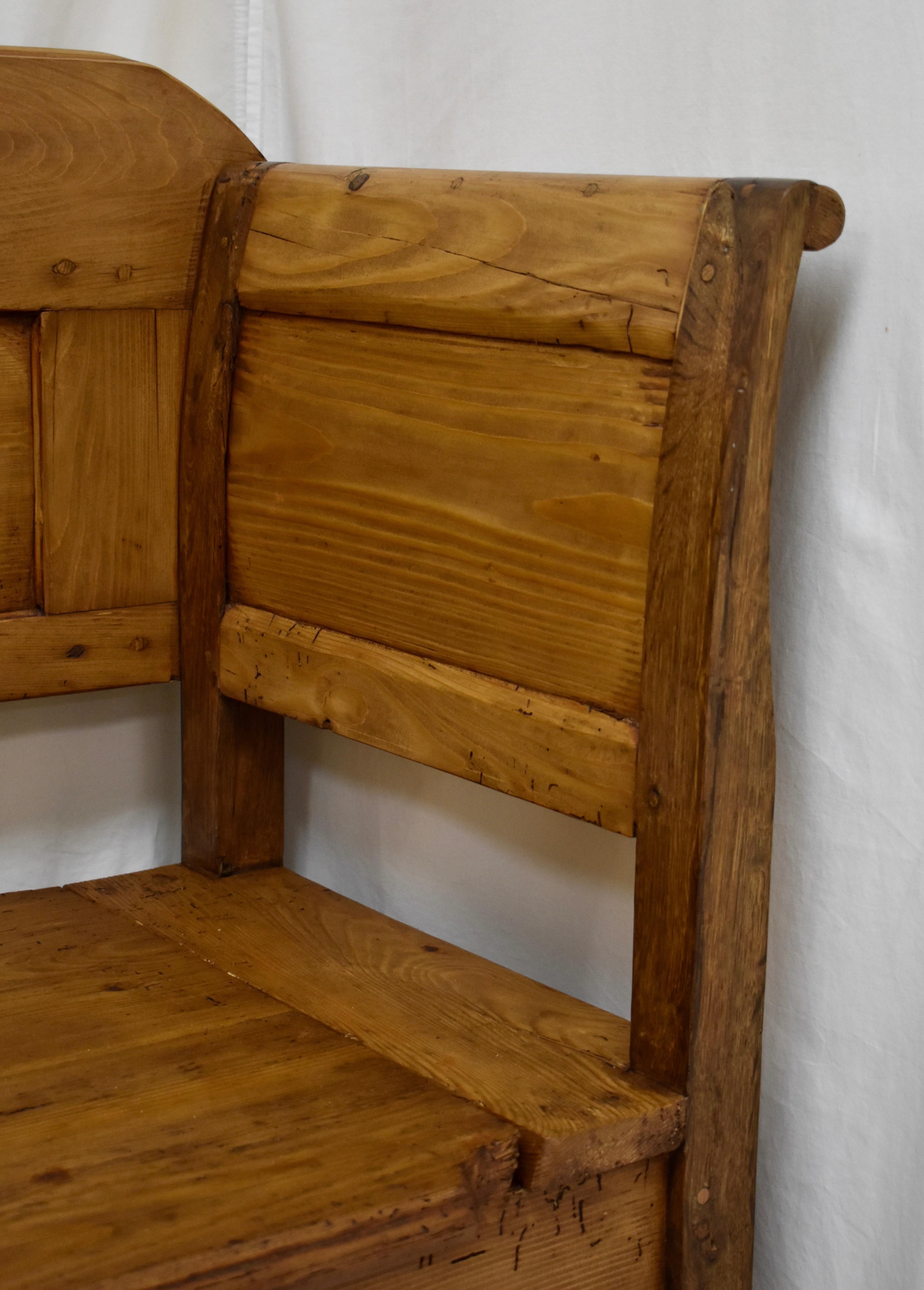 Hungarian Pine and Oak Storage Bench