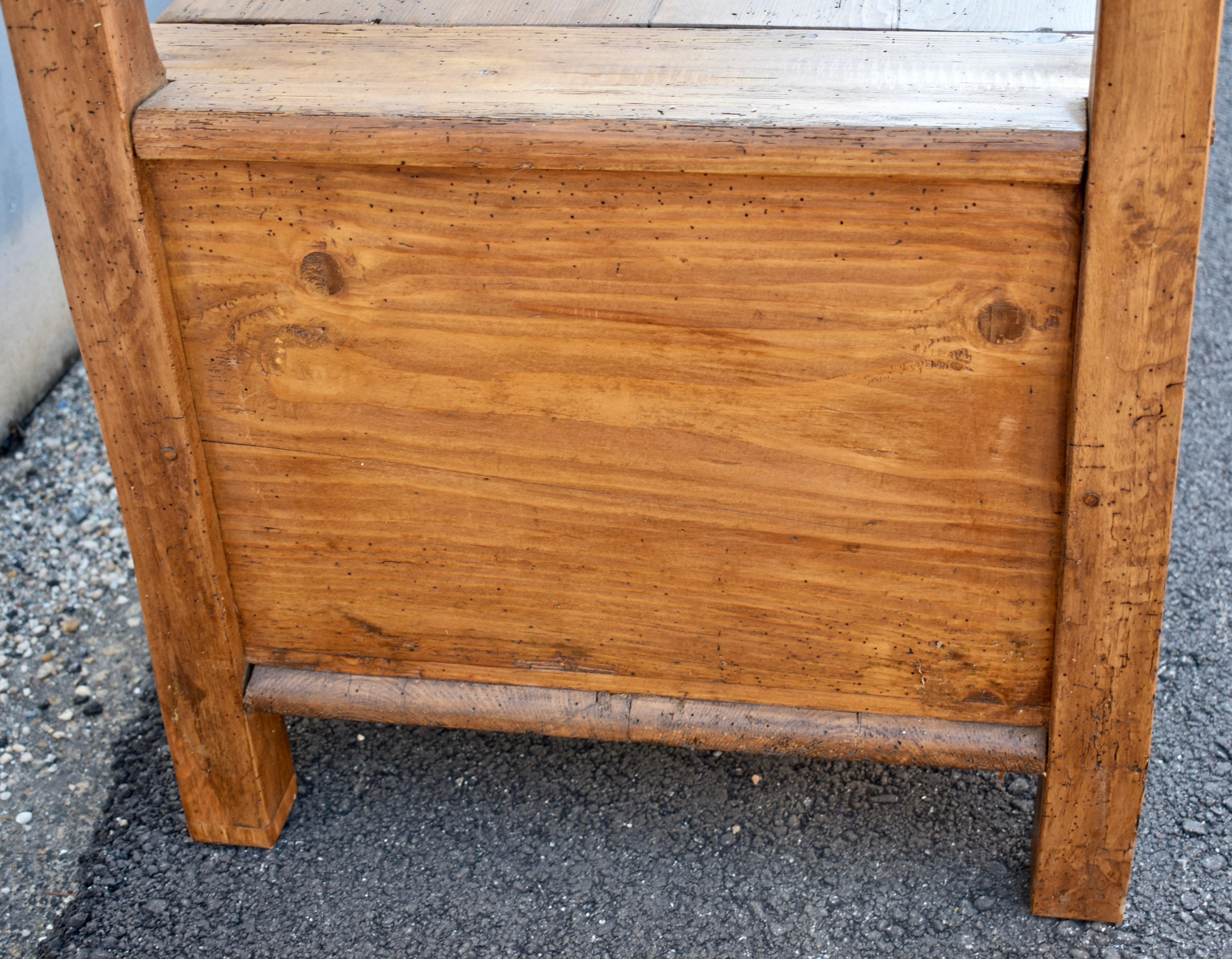 Pine and Oak Storage Bench or Settle 1