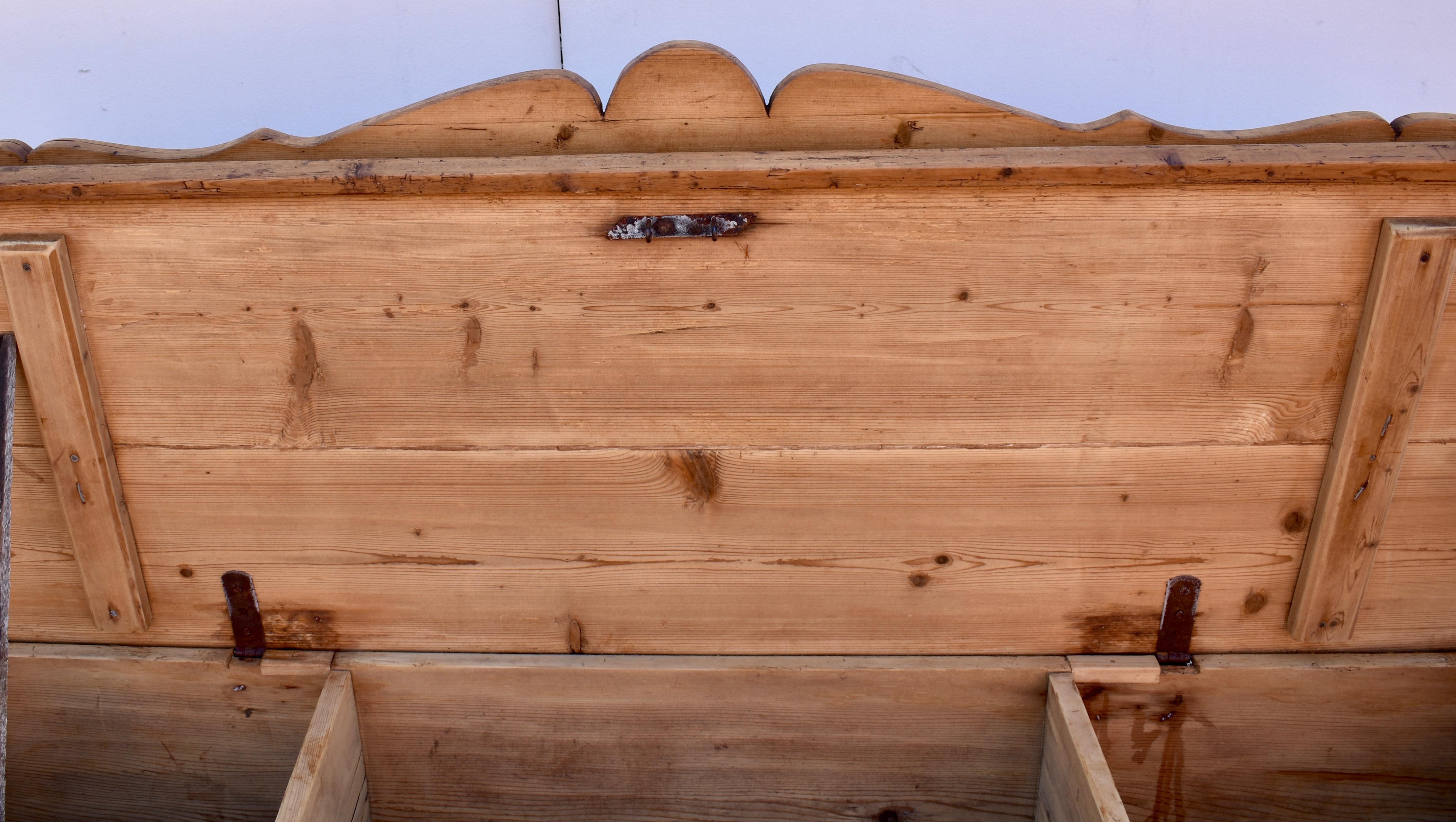 Pine and Oak Storage Bench or Settle 3