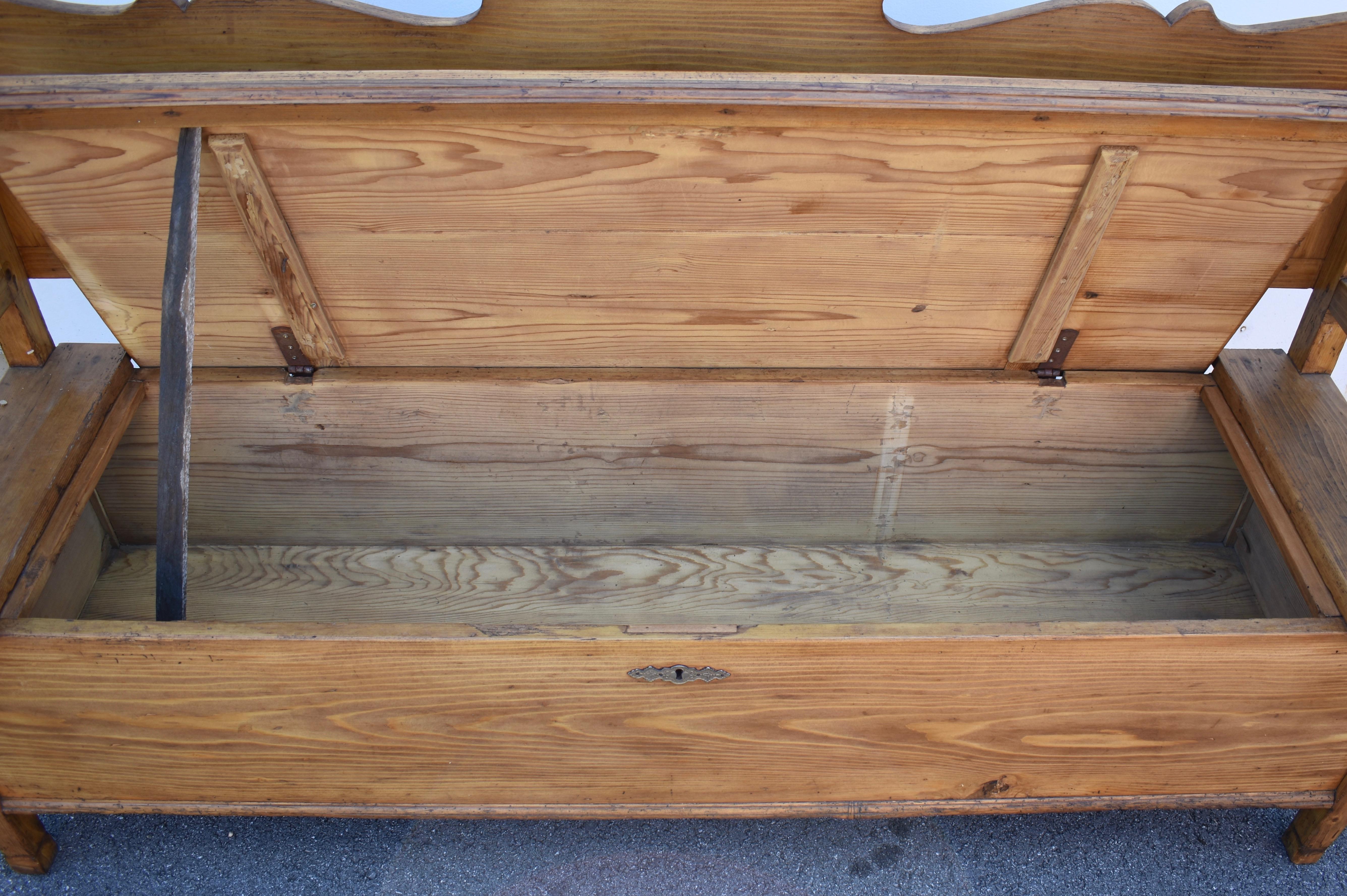 Pine and Oak Storage Bench or Settle 3