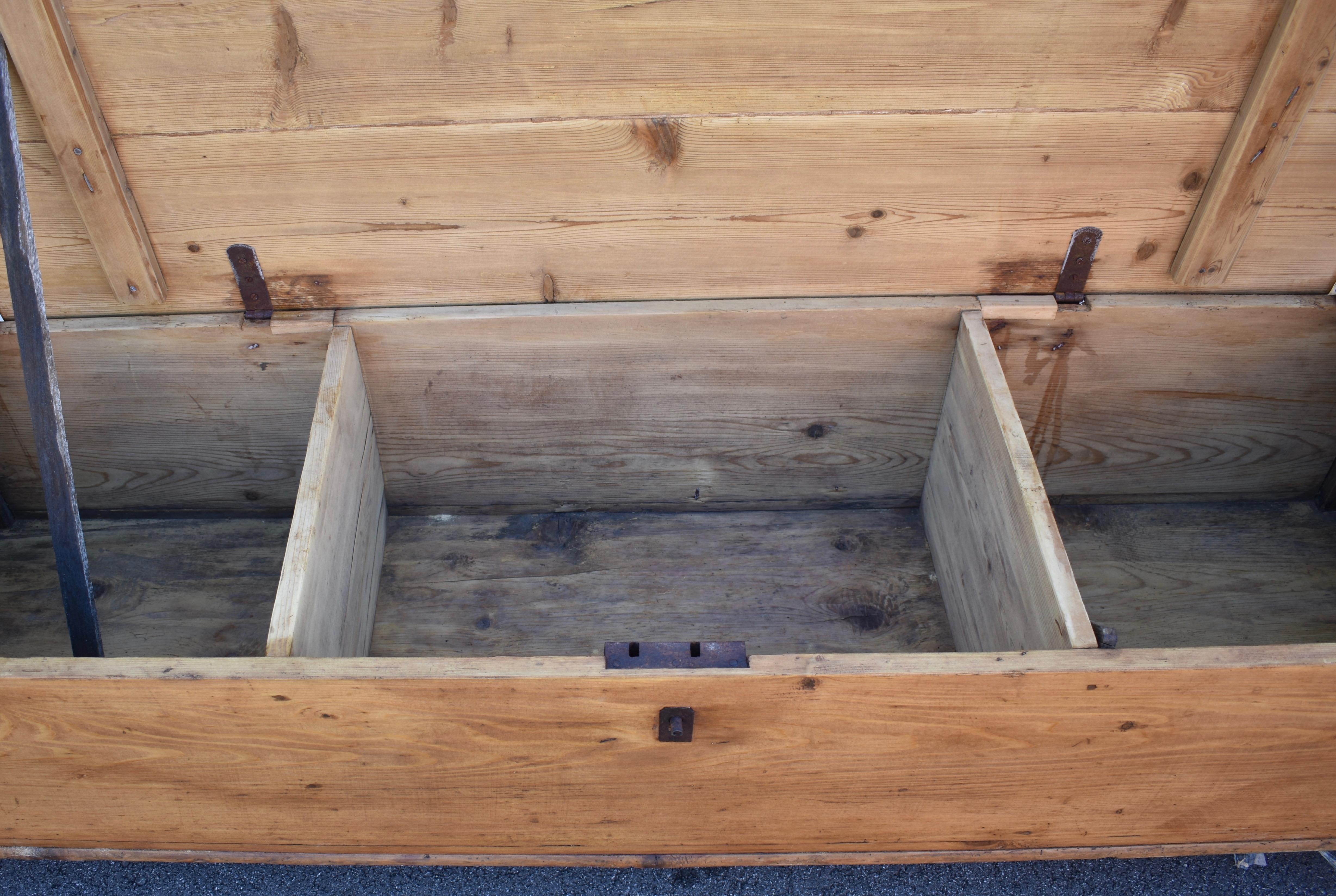 Pine and Oak Storage Bench or Settle 4