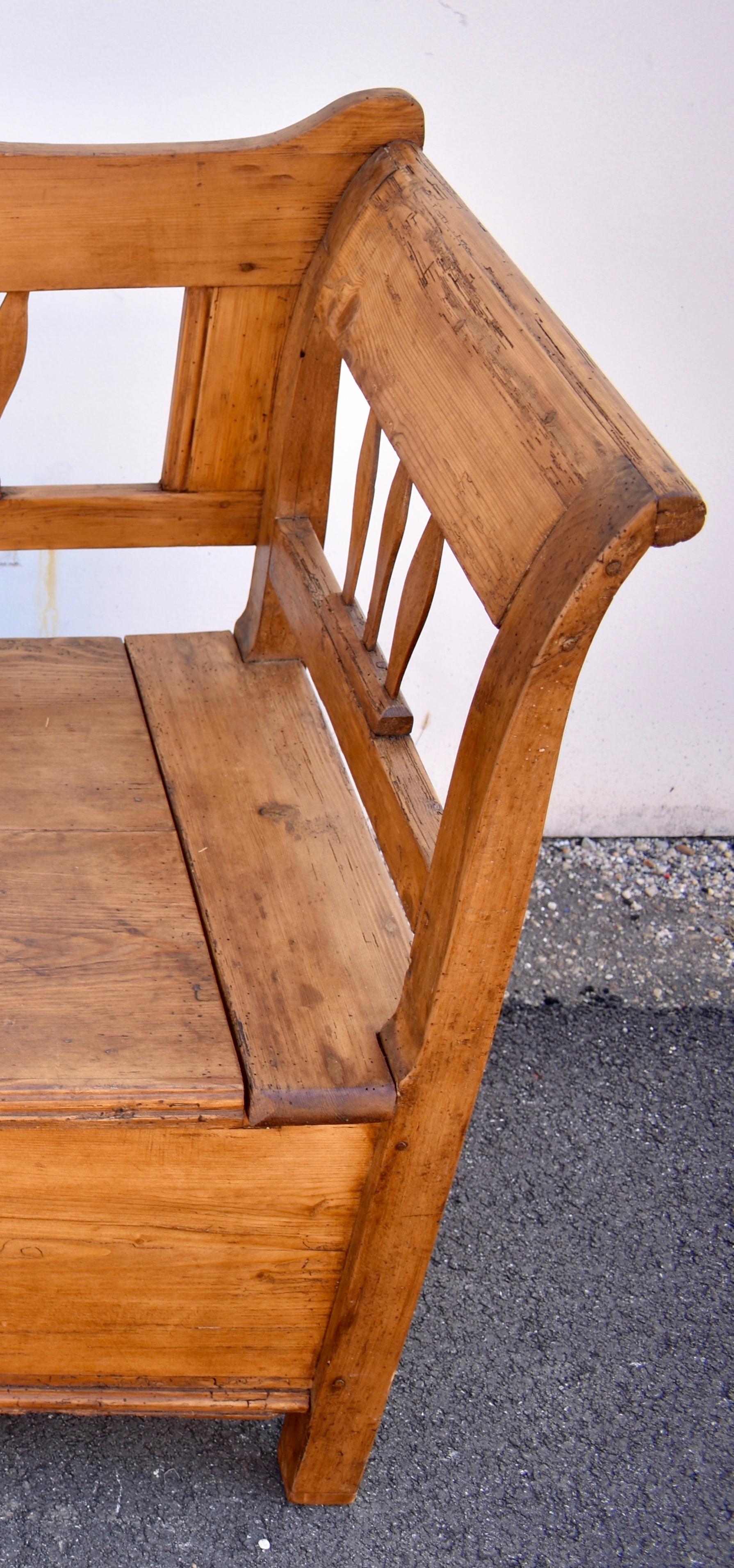 Pine and Oak Storage Bench or Settle 3