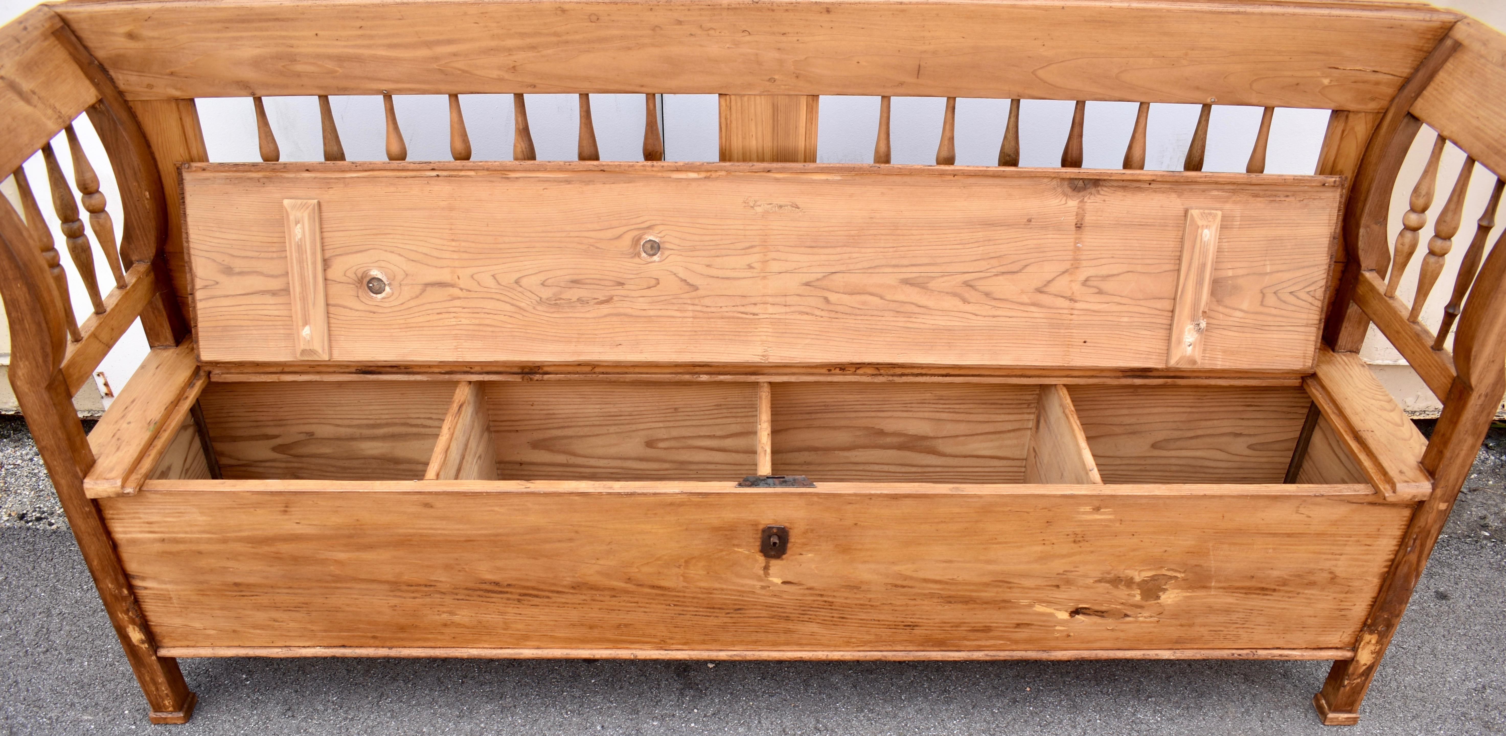 Pine and Oak Storage Bench or Settle 5