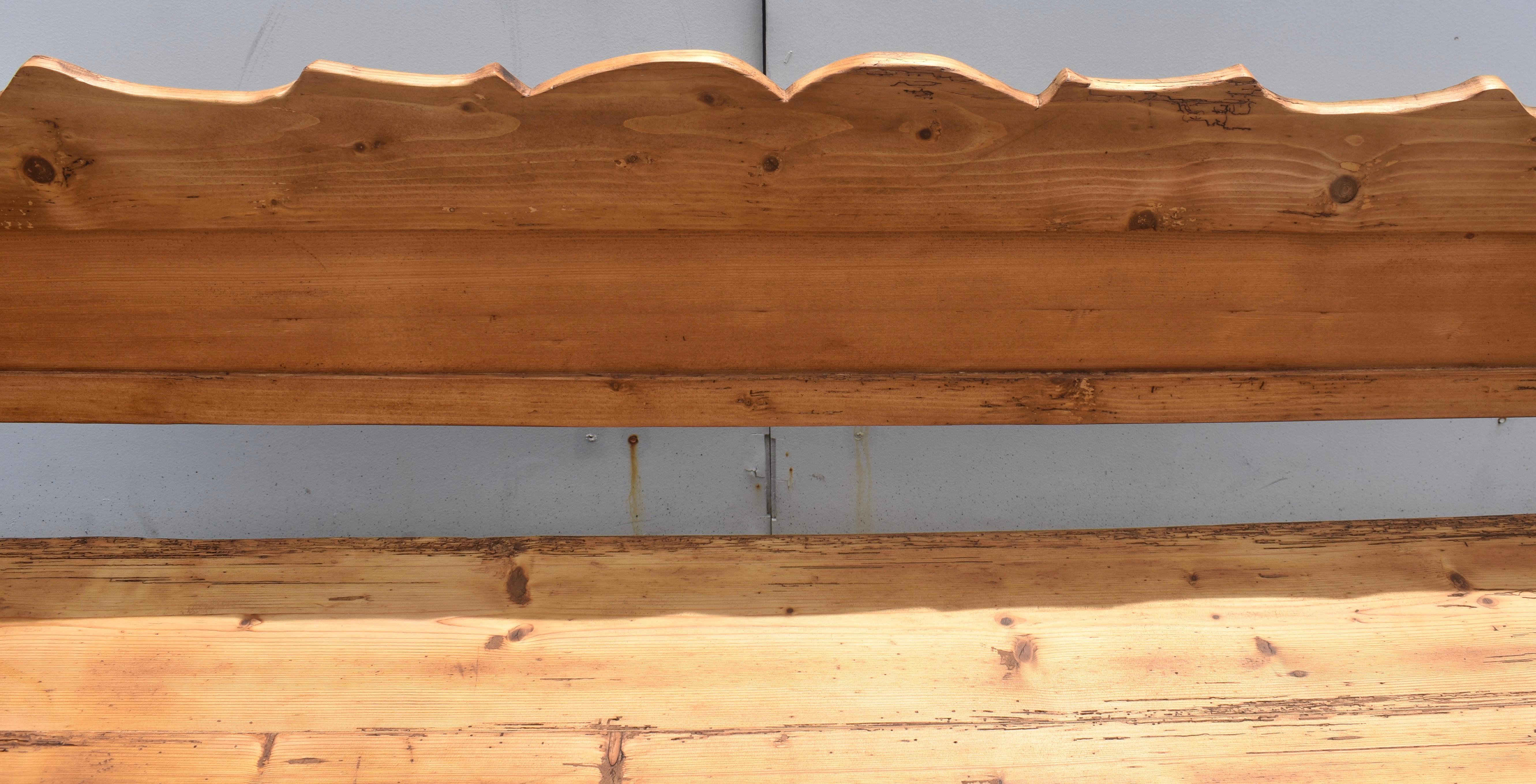 Pine and Oak Storage Bench or Settle For Sale 5