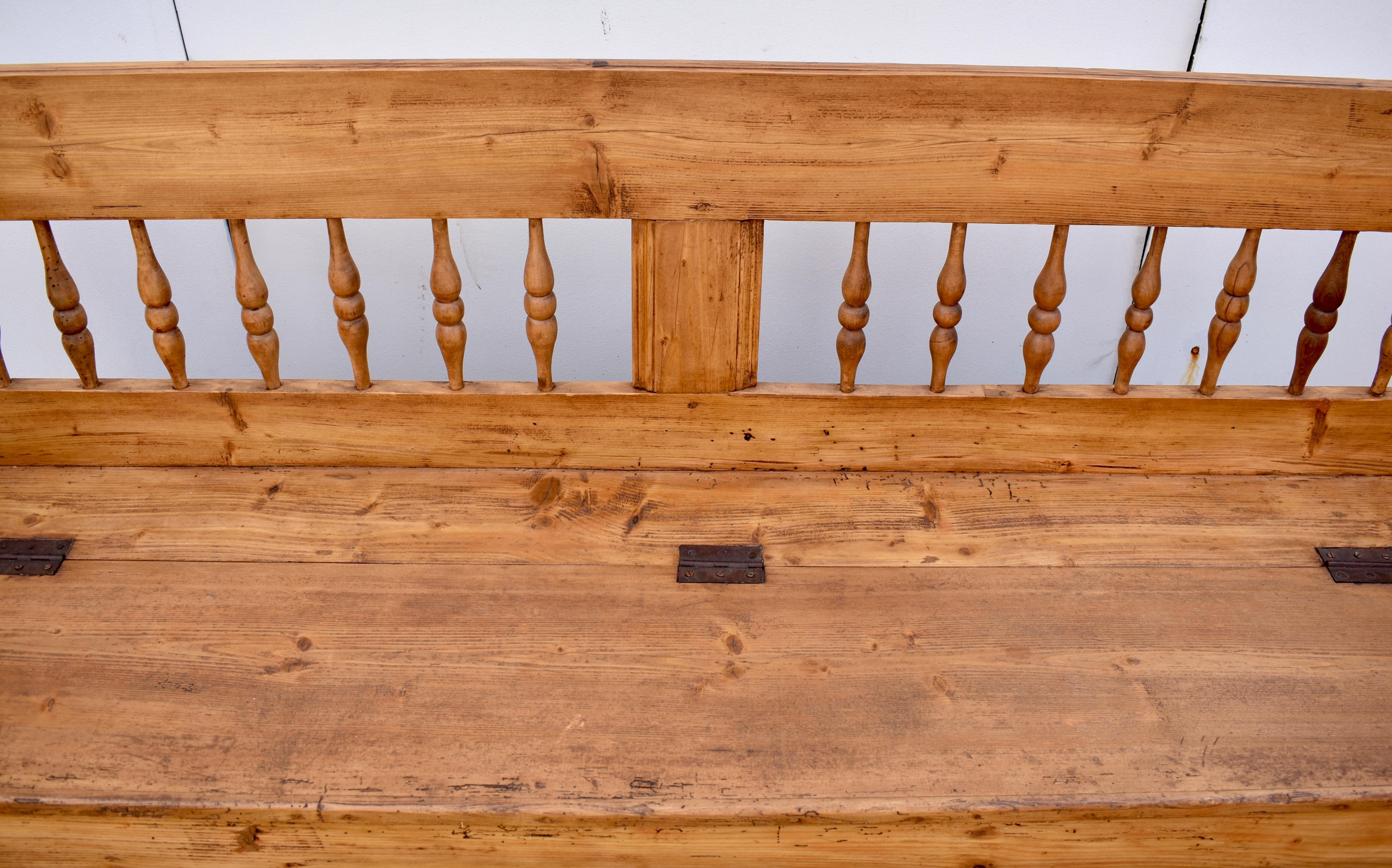 Pine and Oak Storage Bench or Settle 5